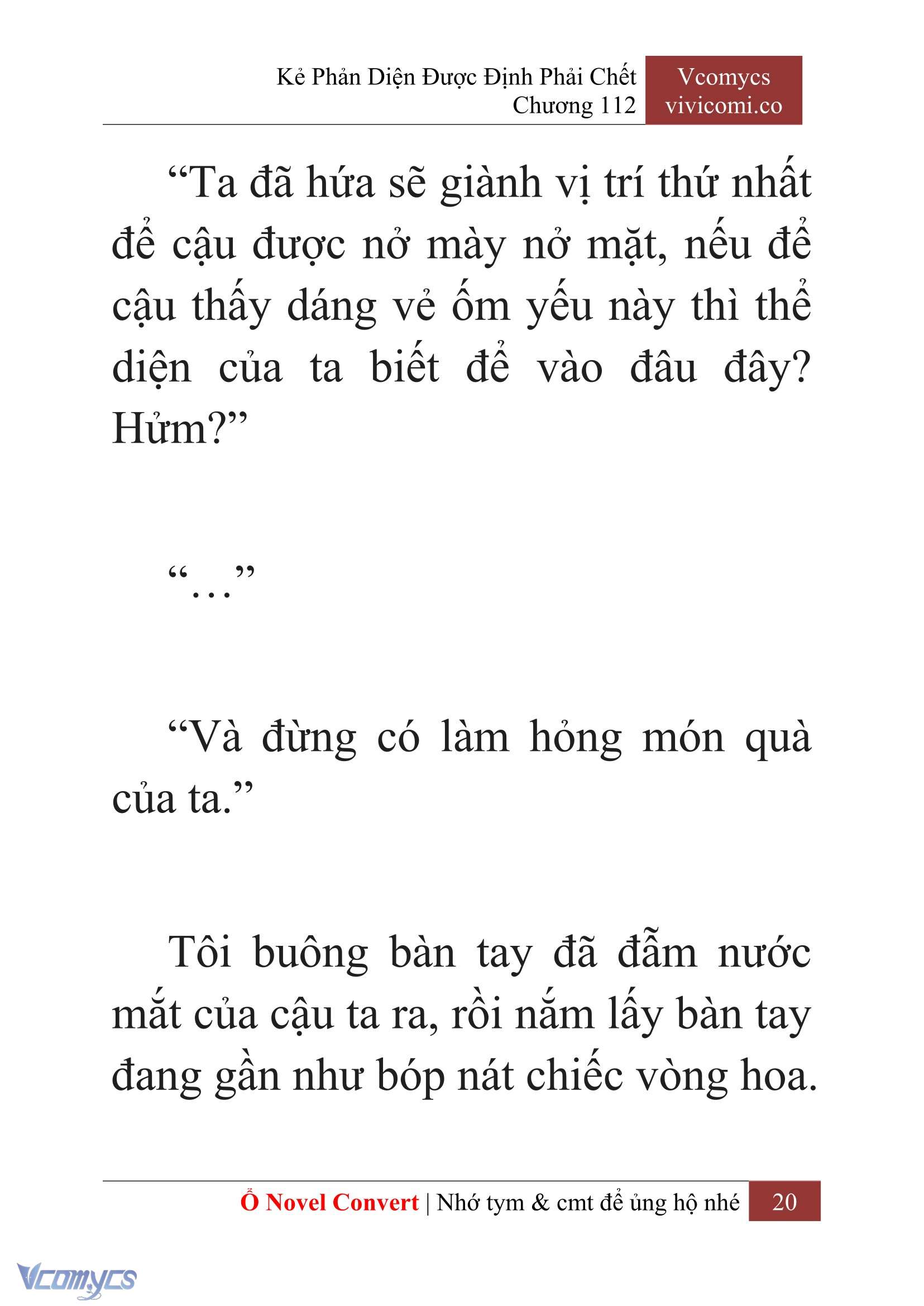 [Novel] Kẻ Phản Diện Được Định Phải Chết Chap 112 - Trang 2