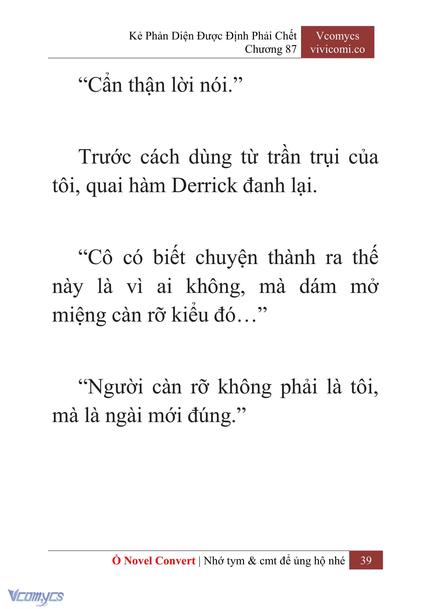 [Novel] Kẻ Phản Diện Được Định Phải Chết Chap 87 - Next Chap 88