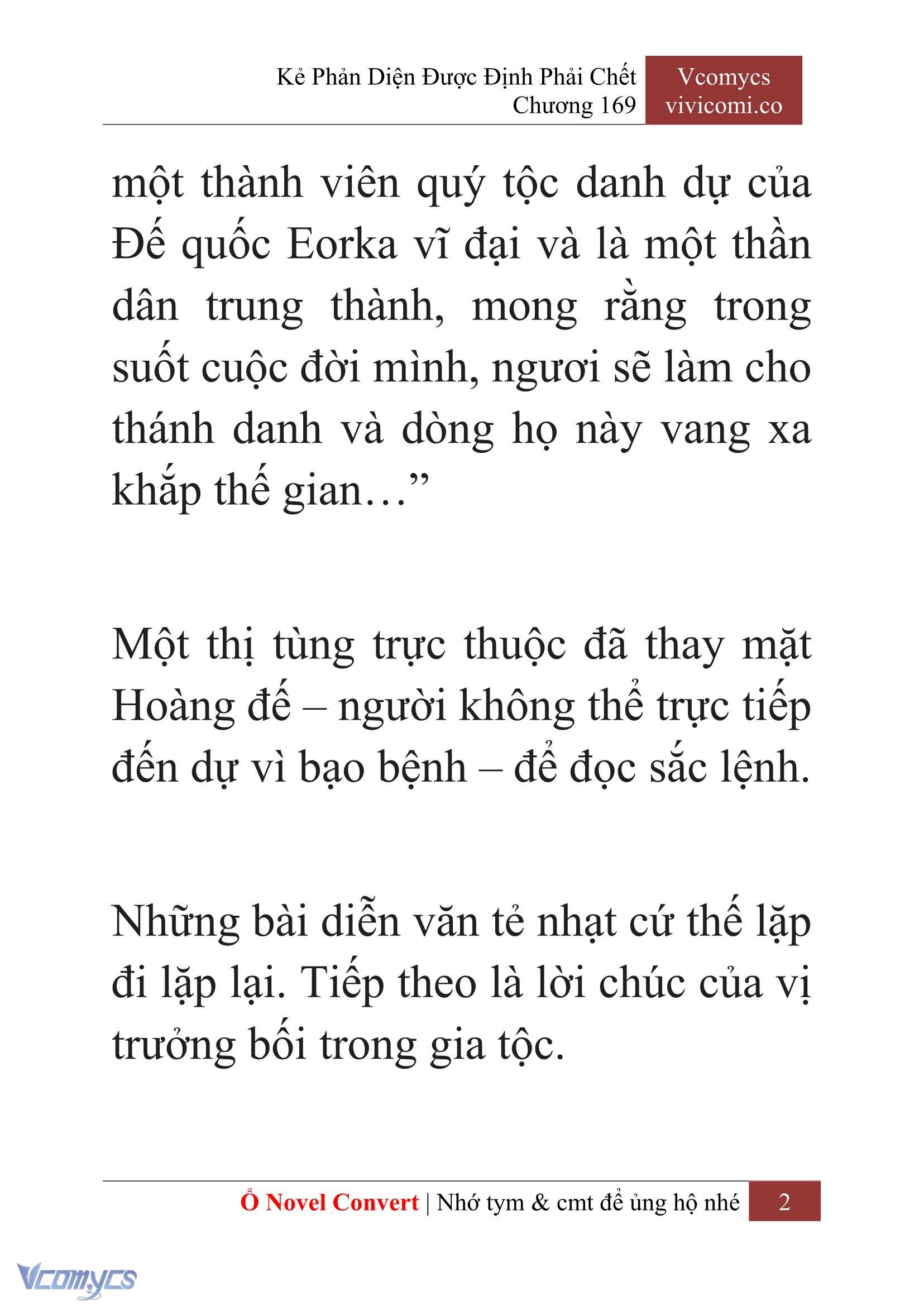 [Novel] Kẻ Phản Diện Được Định Phải Chết Chap 169 - Trang 2