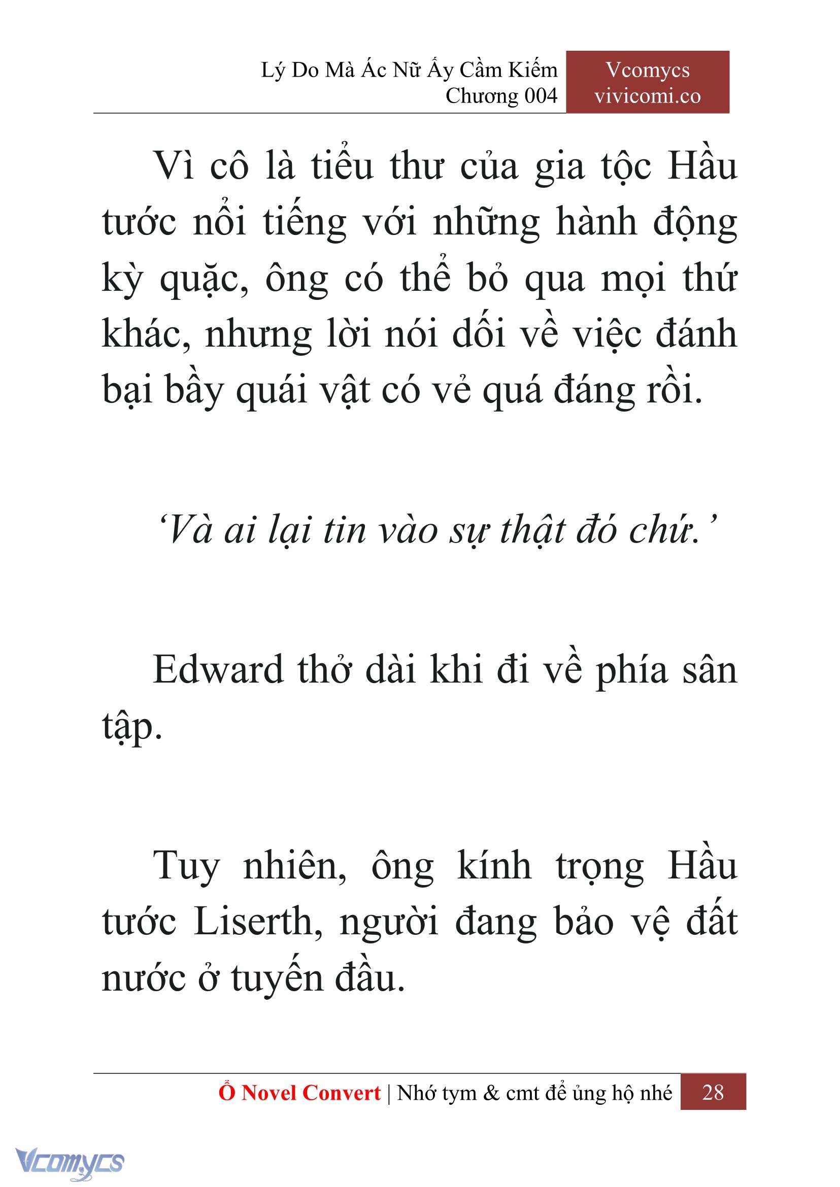 [Novel] Lý Do Mà Ác Nữ Ấy Cầm Kiếm Chap 4 - Next Chap 5