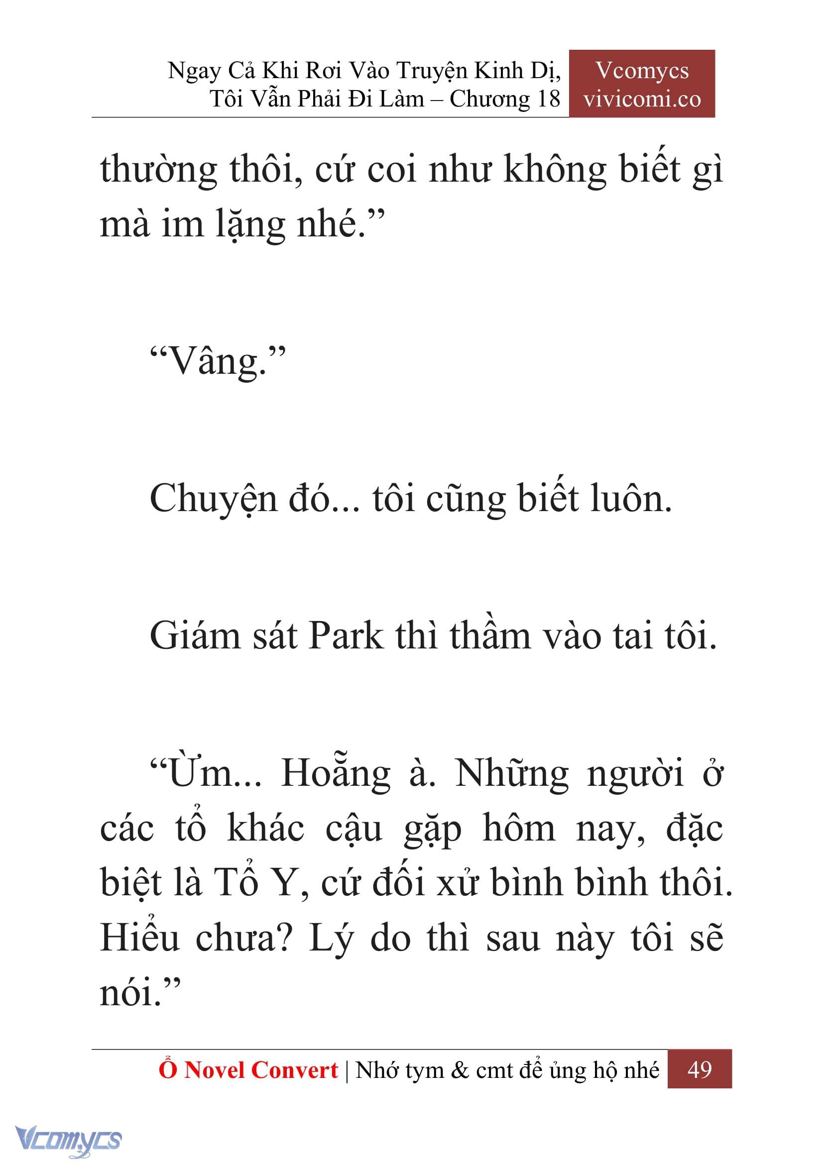 [Novel] Ngay Cả Khi Rơi Vào Truyện Kinh Dị, Tôi Vẫn Phải Đi Làm Chap 18 - Trang 2
