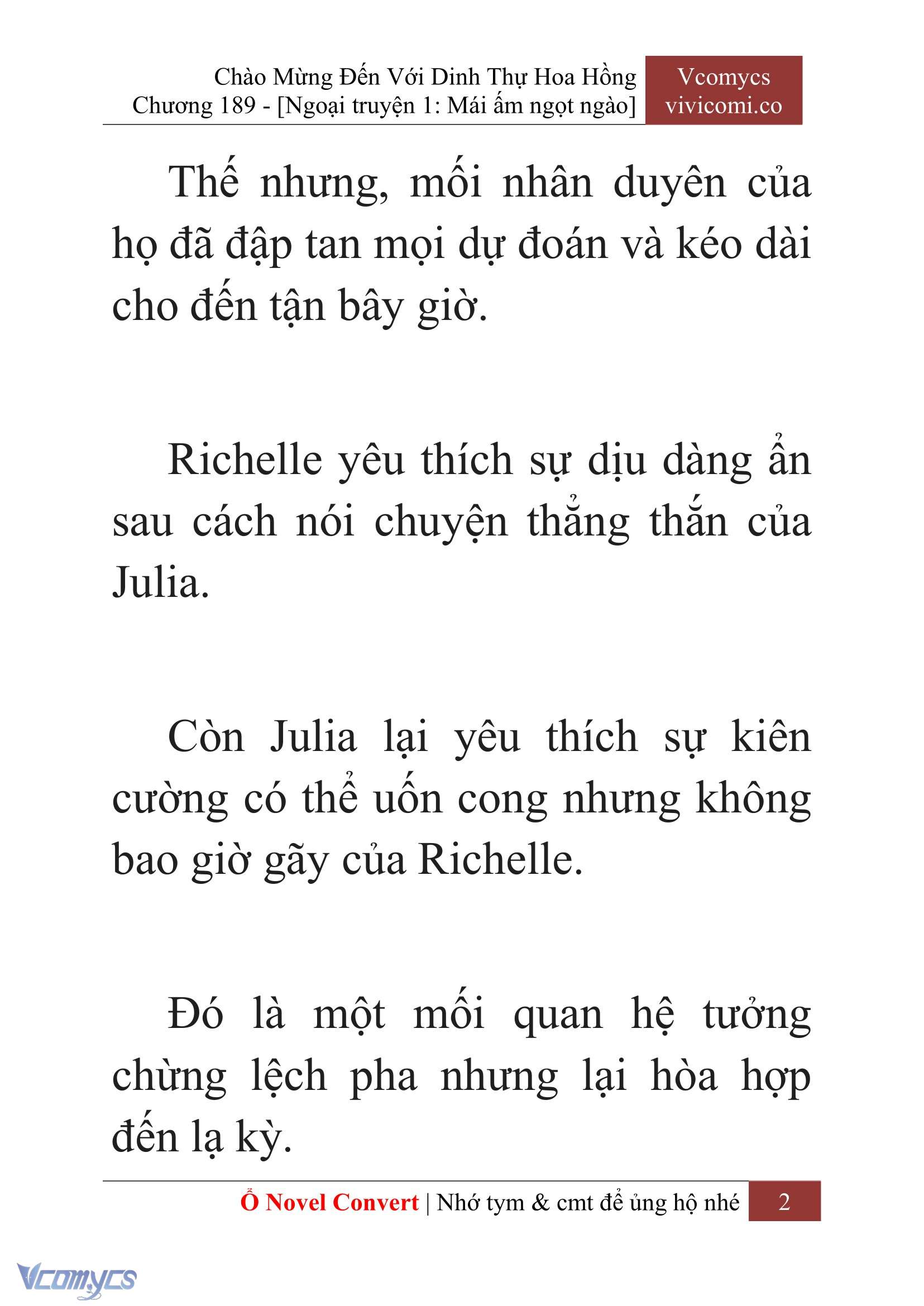 [Novel] Chào Mừng Đến Với Dinh Thự Hoa Hồng Chap 189 - Trang 2