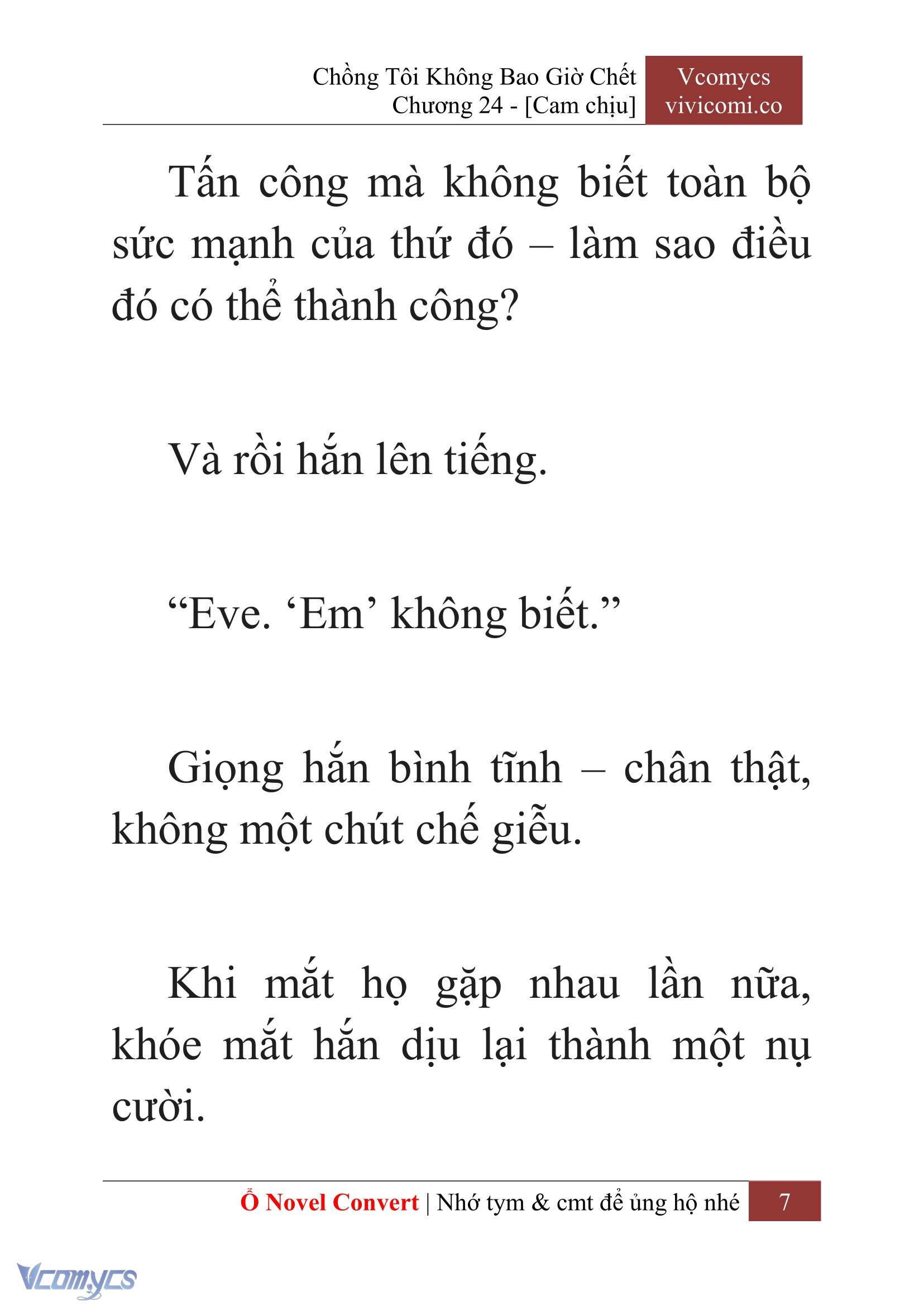 [Novel] Chồng Tôi Không Bao Giờ Chết Chap 24 - Trang 2