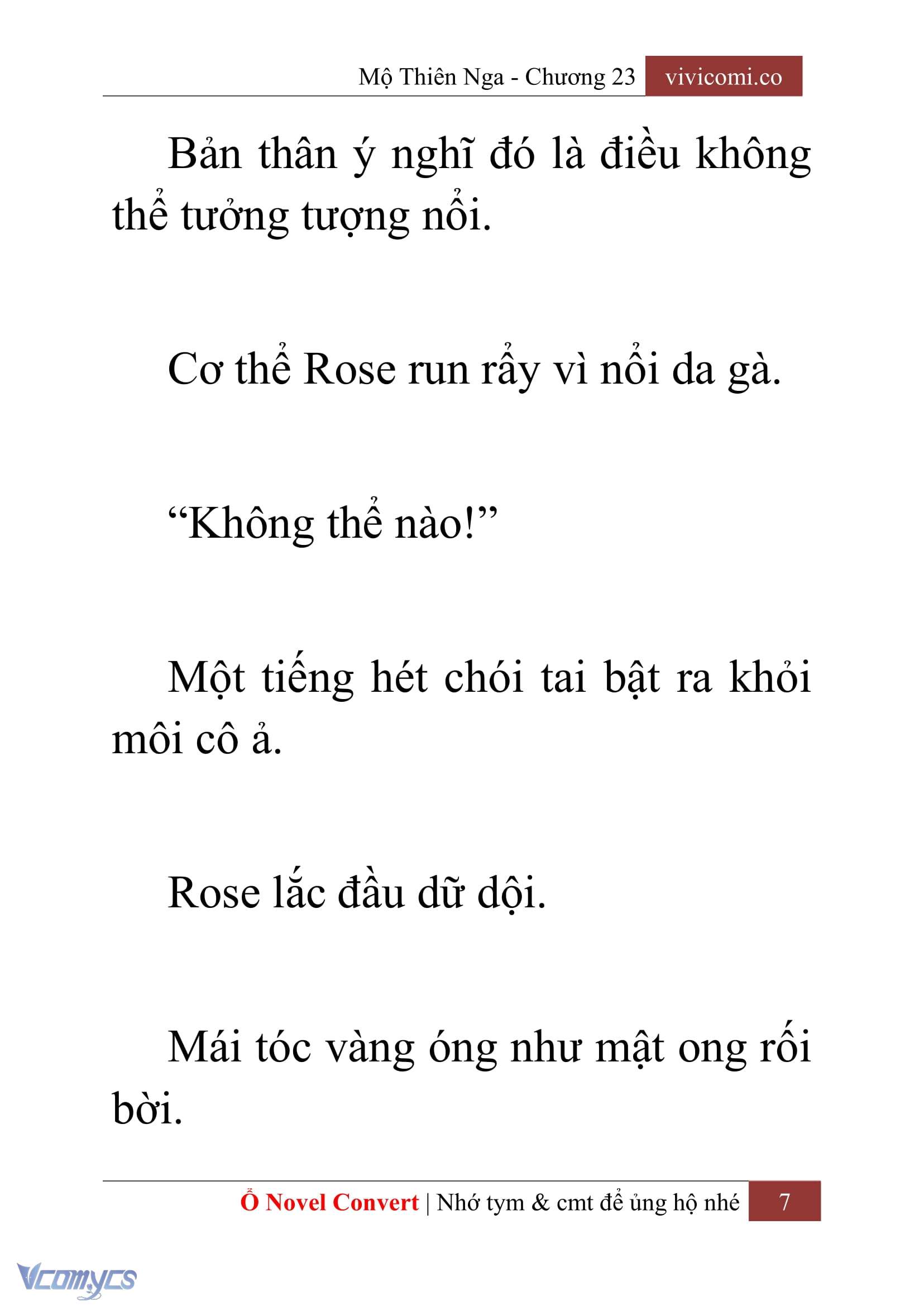 [Novel] Mộ Thiên Nga Chap 23 - Next Chap 24