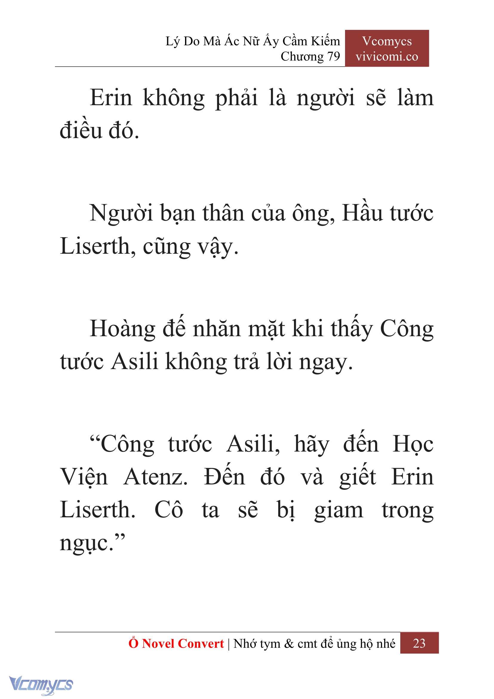 [Novel] Lý Do Mà Ác Nữ Ấy Cầm Kiếm Chap 79 - Next Chap 80