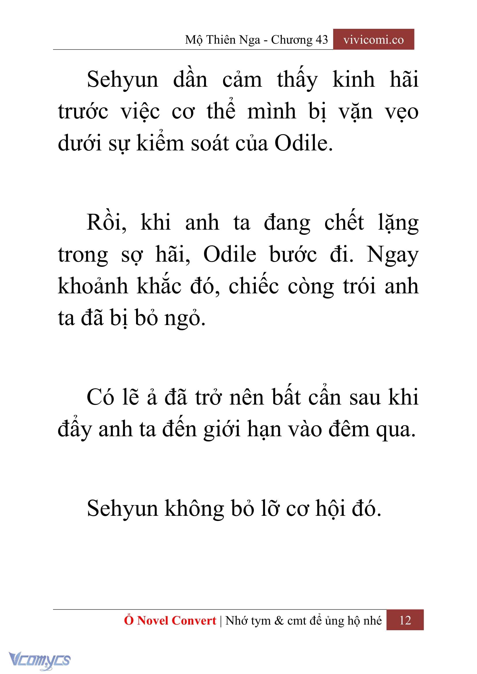 [Novel] Mộ Thiên Nga Chap 43 - Trang 2