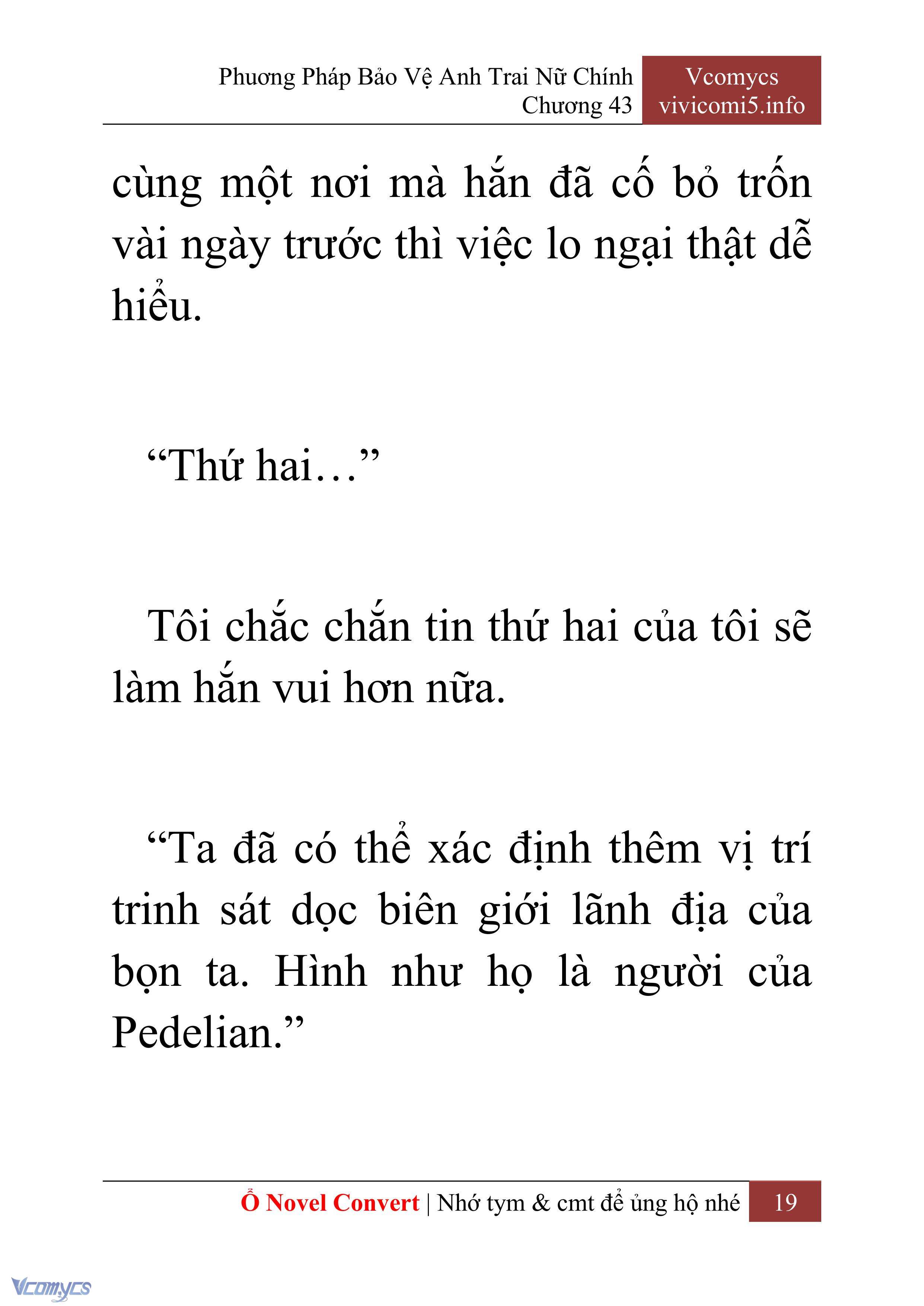 [Novel] Phương Pháp Bảo Vệ Anh Trai Nữ Chính Chap 43 - Trang 2