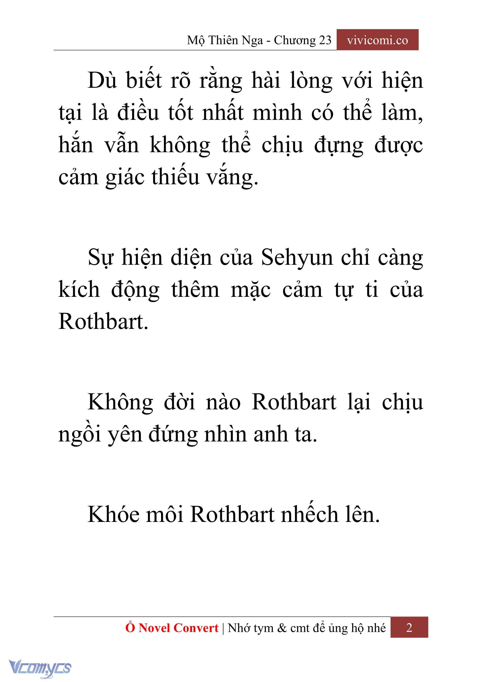 [Novel] Mộ Thiên Nga Chap 23 - Next Chap 24