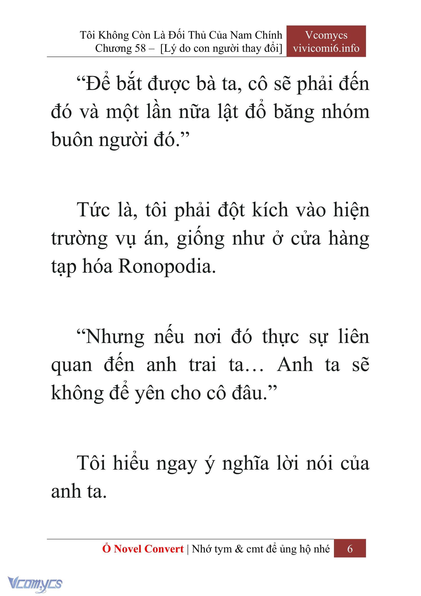 [Novel] Tôi Không Còn Là Đối Thủ Của Nam Chính Chap 58 - Trang 2