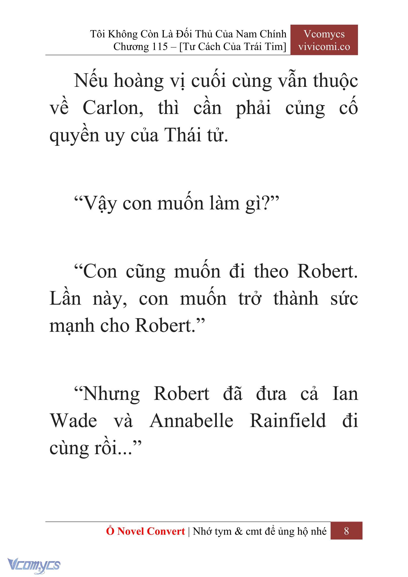 [Novel] Tôi Không Còn Là Đối Thủ Của Nam Chính Chap 115 - Trang 2