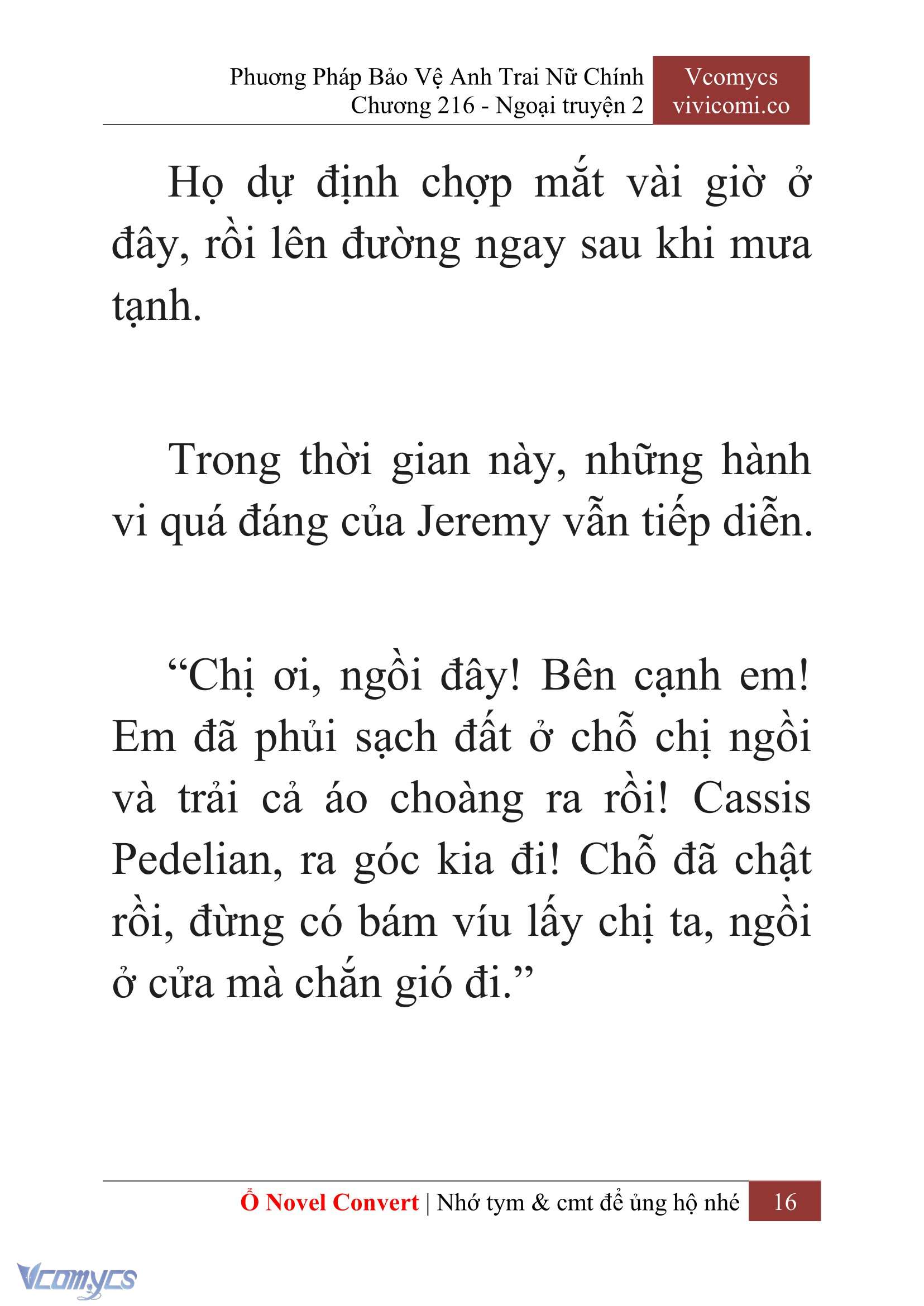 [Novel] Phương Pháp Bảo Vệ Anh Trai Nữ Chính Chap 216 - Trang 2