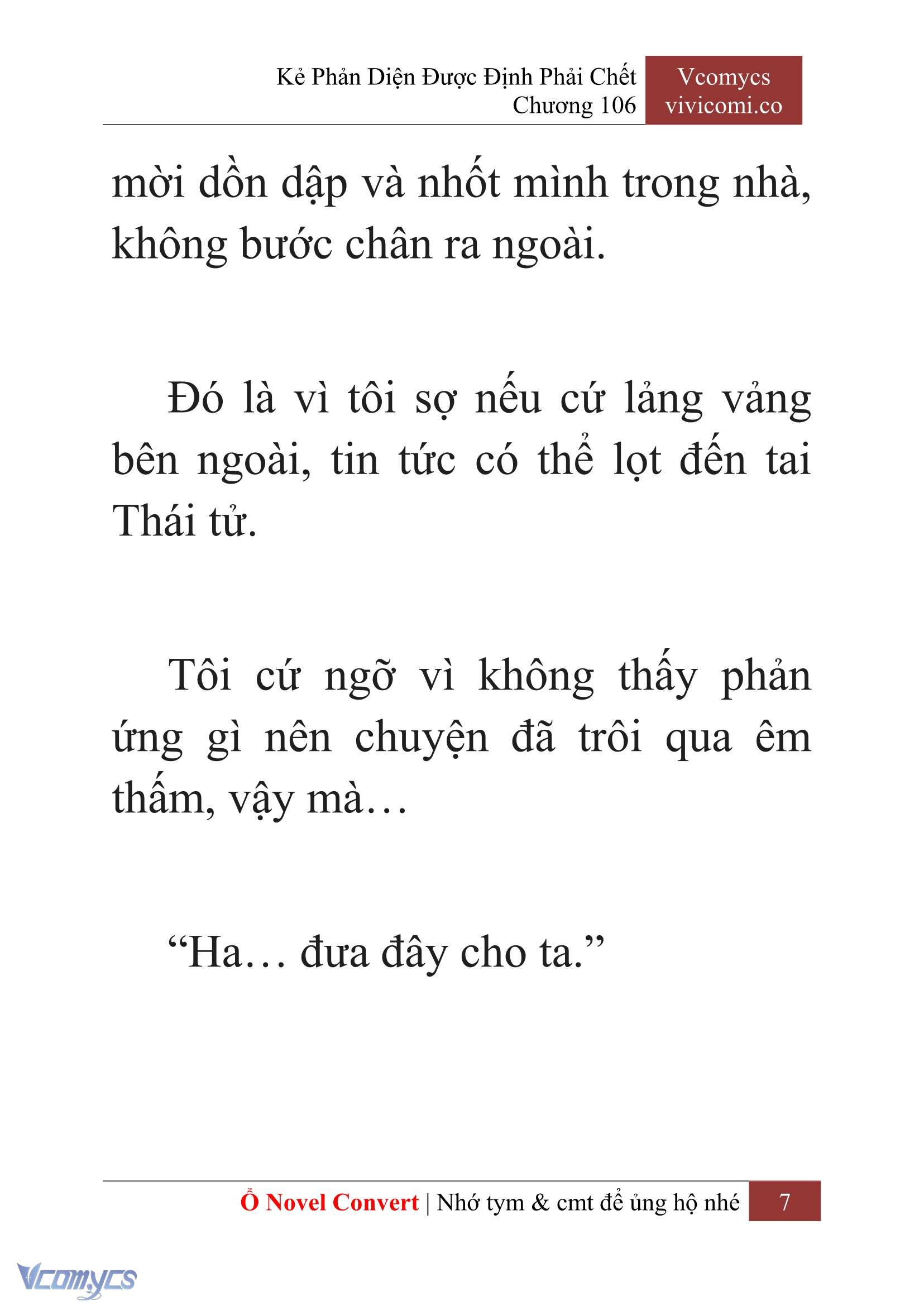 [Novel] Kẻ Phản Diện Được Định Phải Chết Chap 106 - Next Chap 107