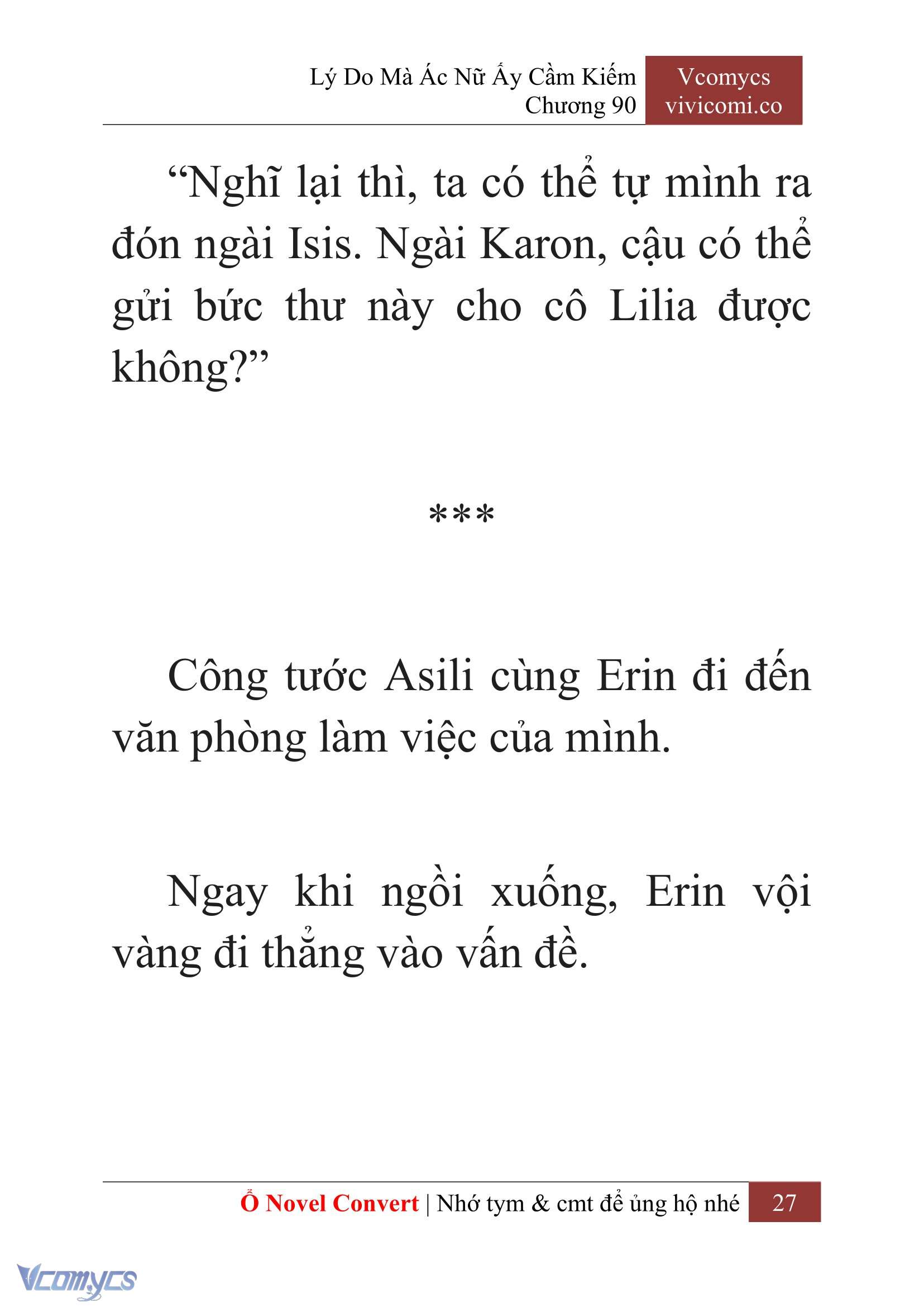 [Novel] Lý Do Mà Ác Nữ Ấy Cầm Kiếm Chap 90 - Next Chap 91