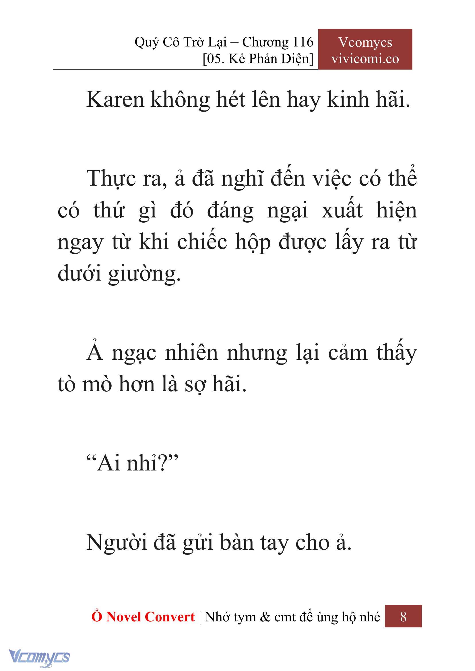 [Novel] Quý Cô Trở Lại Chap 116 - Trang 2