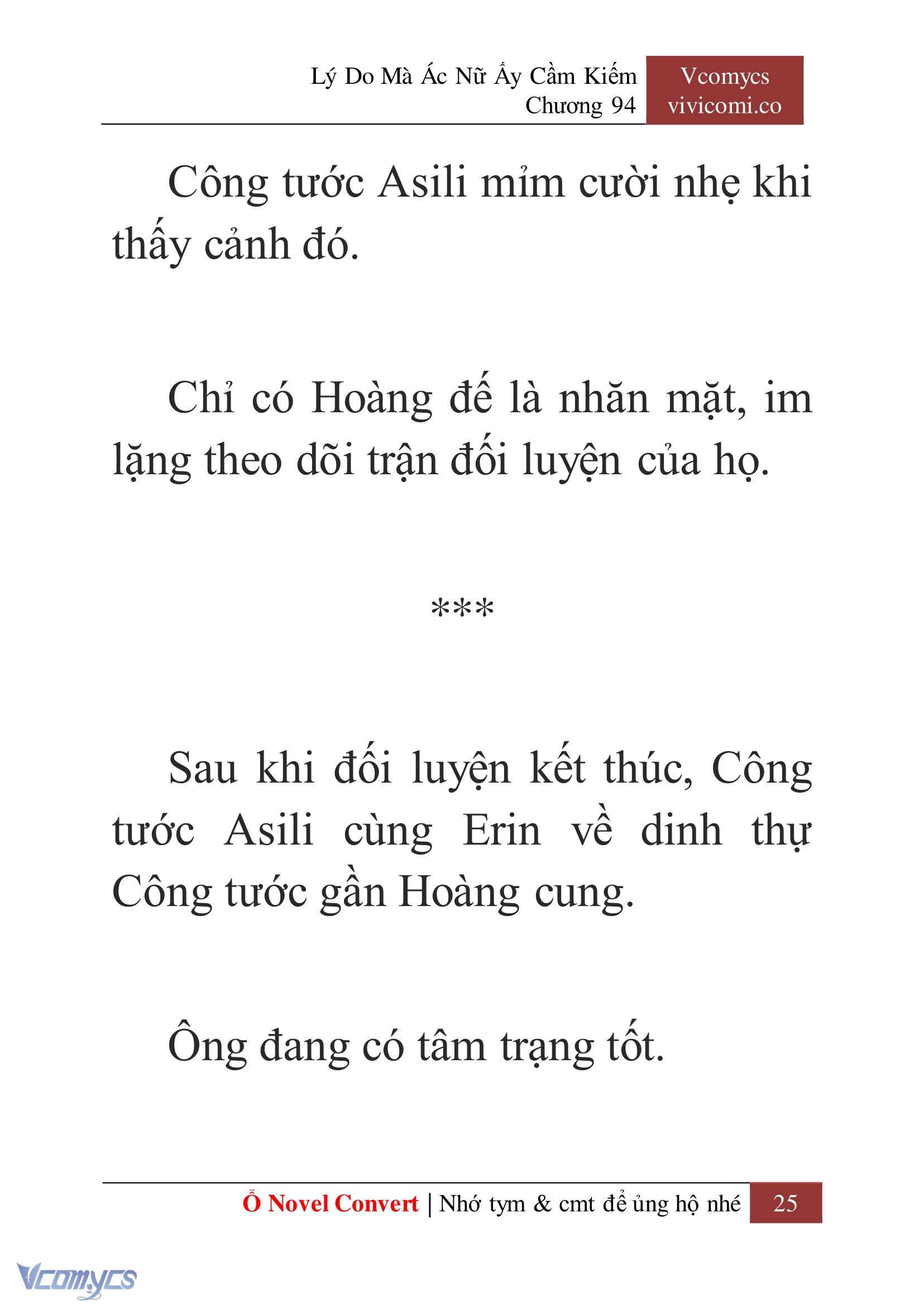 [Novel] Lý Do Mà Ác Nữ Ấy Cầm Kiếm Chap 94 - Next Chap 95