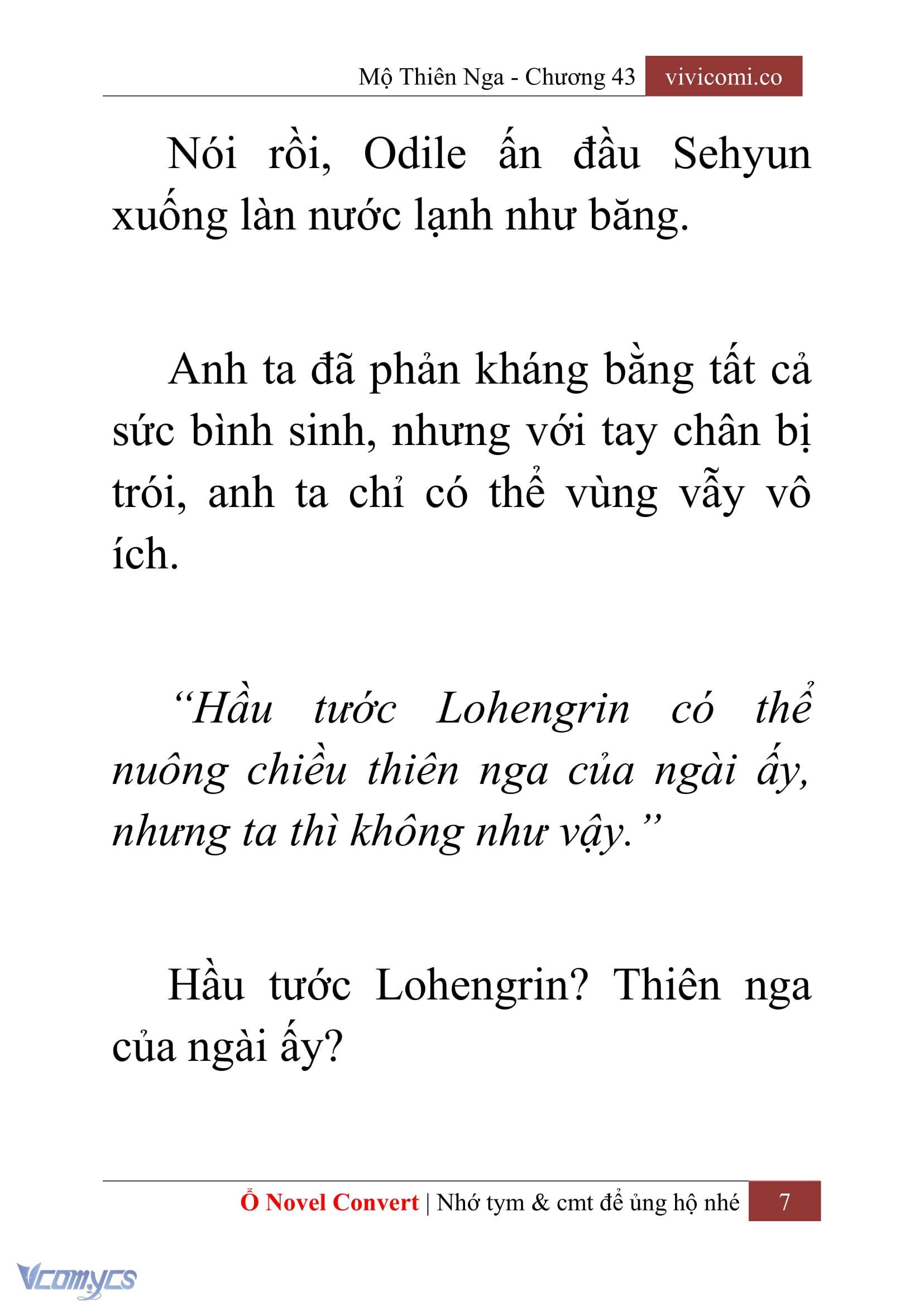 [Novel] Mộ Thiên Nga Chap 43 - Trang 2