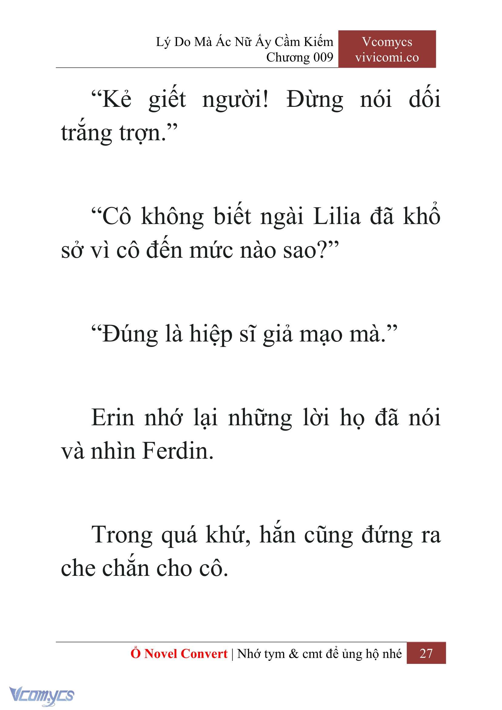 [Novel] Lý Do Mà Ác Nữ Ấy Cầm Kiếm Chap 9 - Trang 2