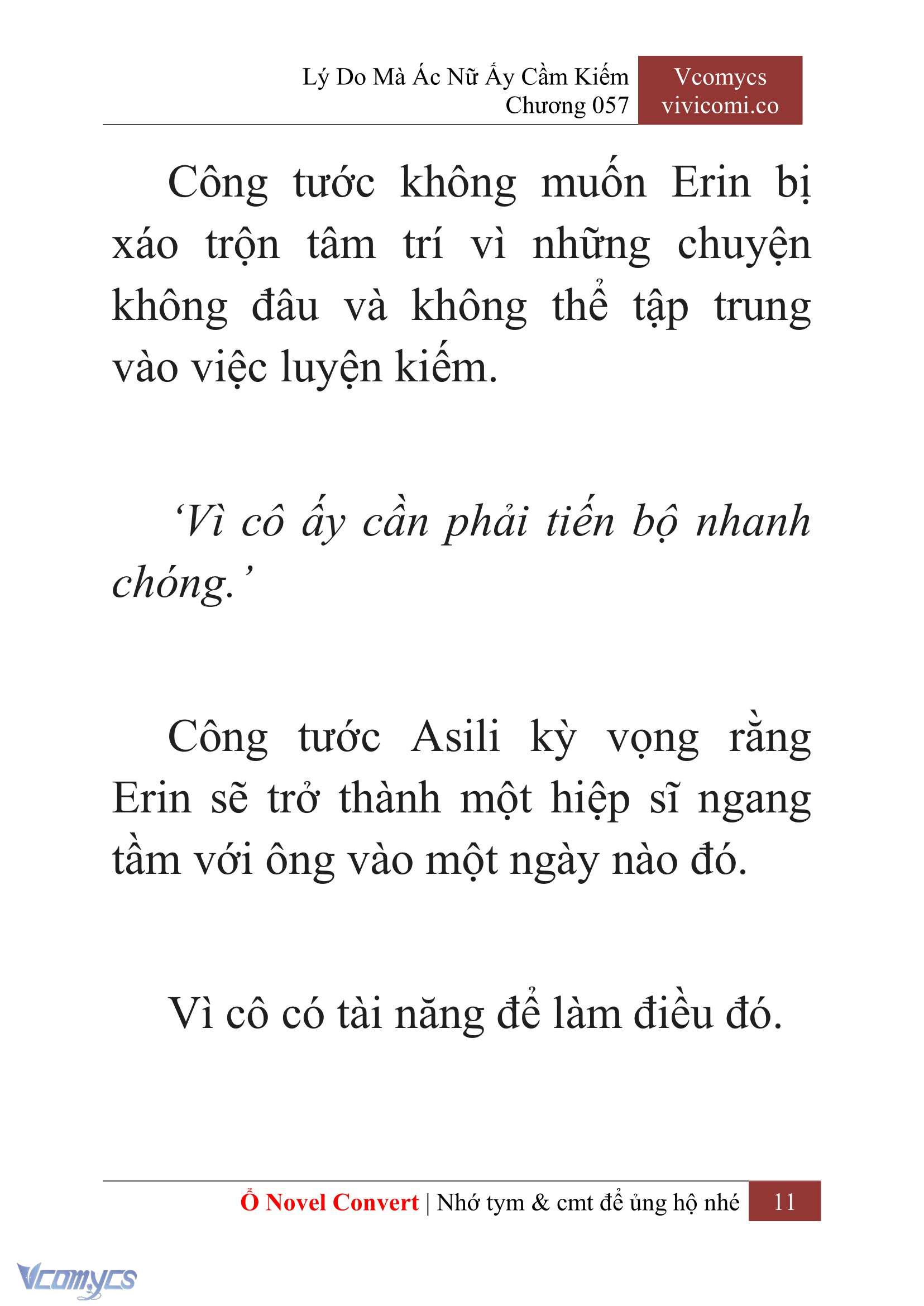 [Novel] Lý Do Mà Ác Nữ Ấy Cầm Kiếm Chap 57 - Next Chap 58
