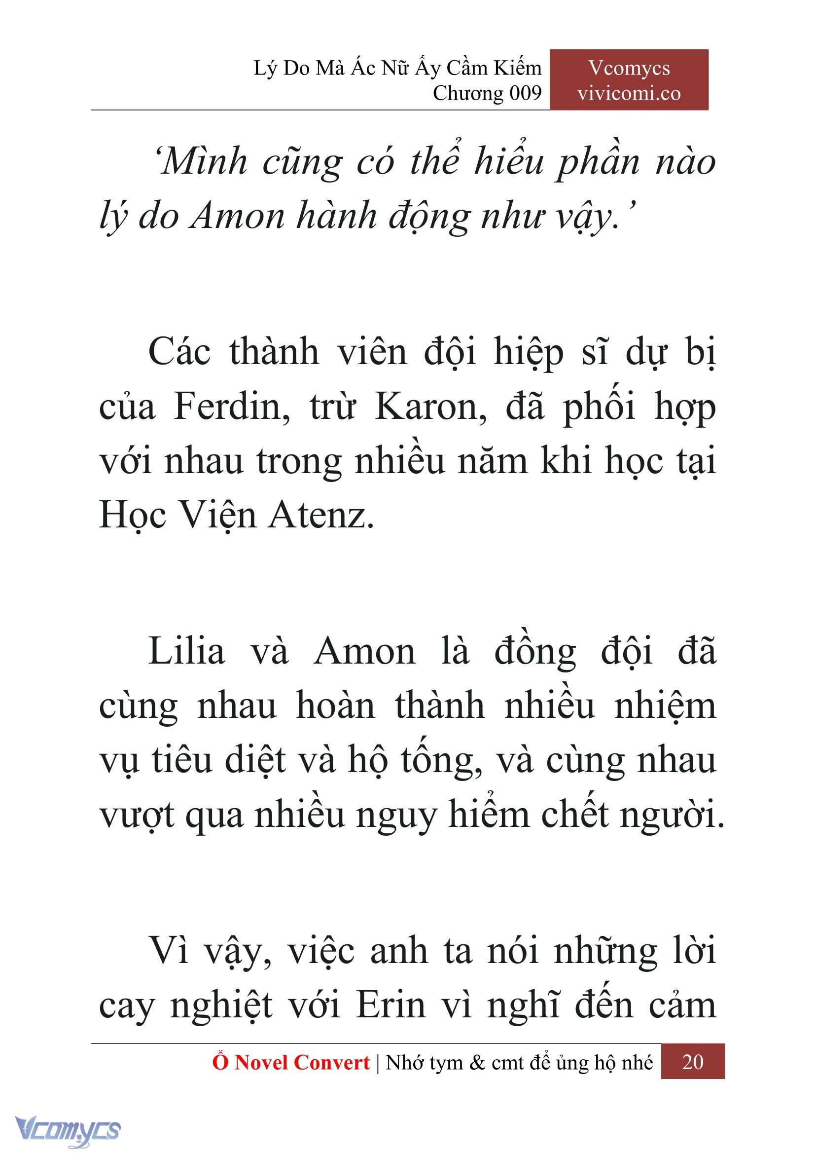 [Novel] Lý Do Mà Ác Nữ Ấy Cầm Kiếm Chap 9 - Trang 2