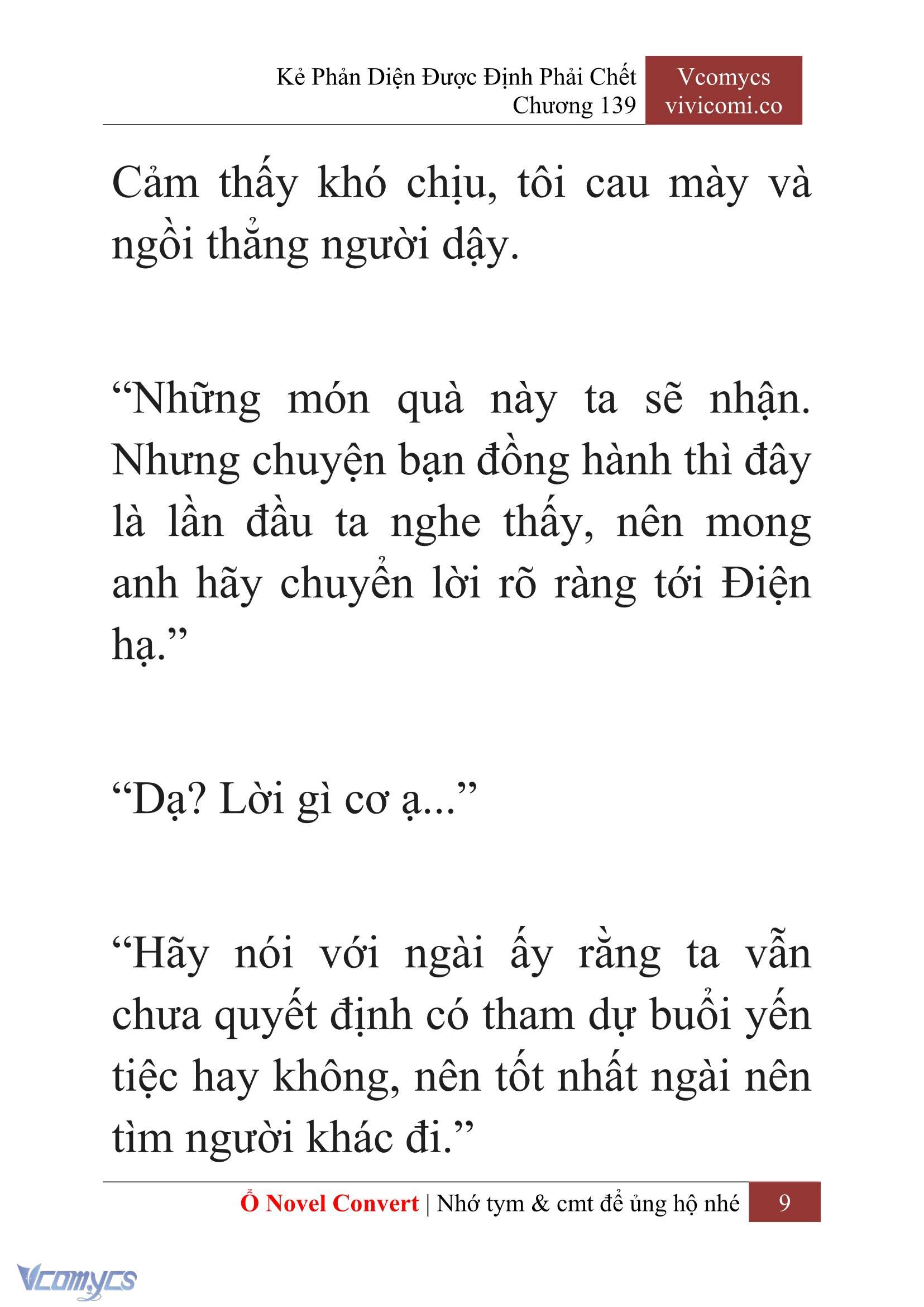 [Novel] Kẻ Phản Diện Được Định Phải Chết Chap 139 - Trang 2