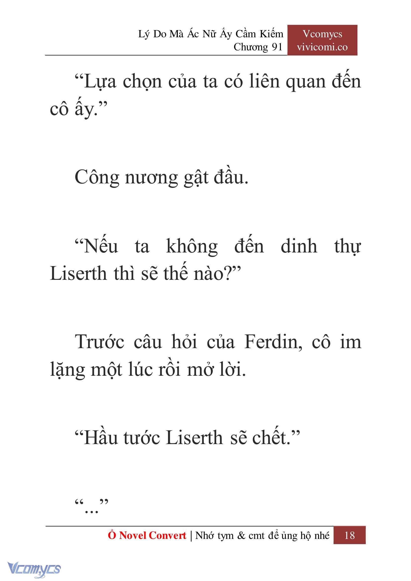 [Novel] Lý Do Mà Ác Nữ Ấy Cầm Kiếm Chap 91 - Next Chap 92