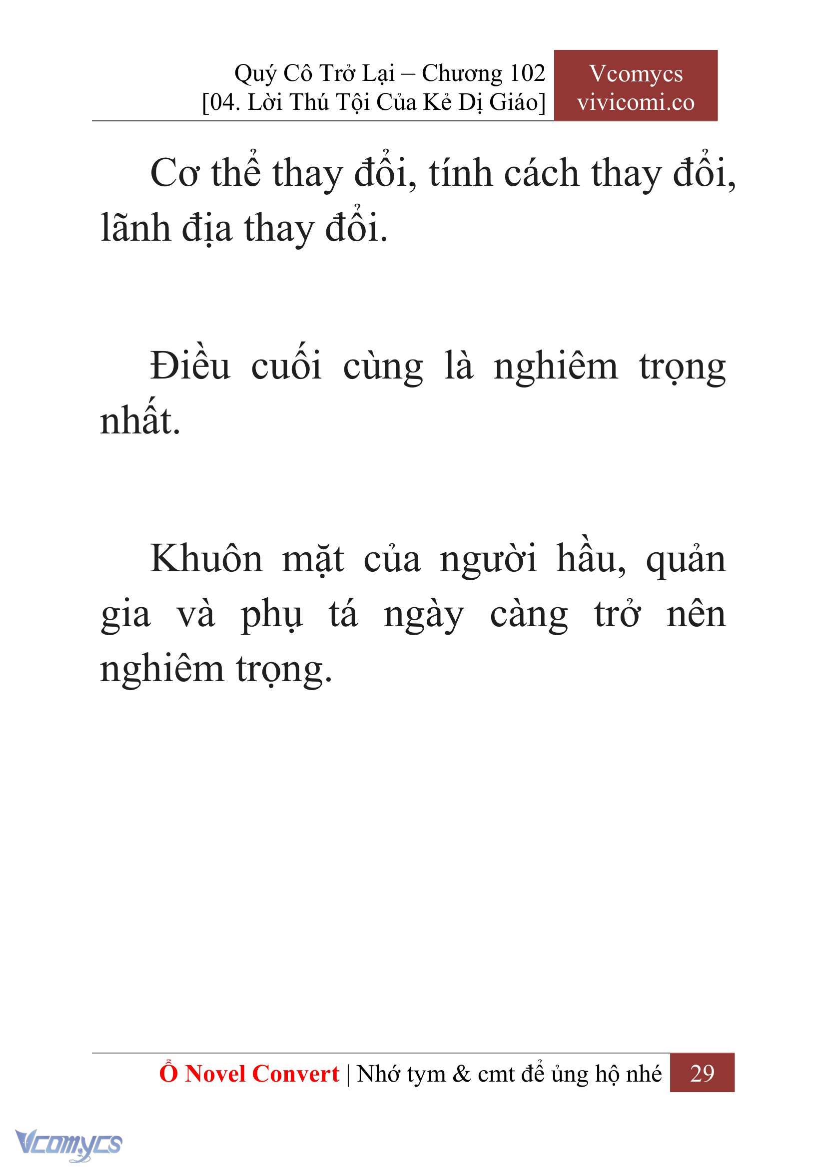 [Novel] Quý Cô Trở Lại Chap 102 - Trang 2