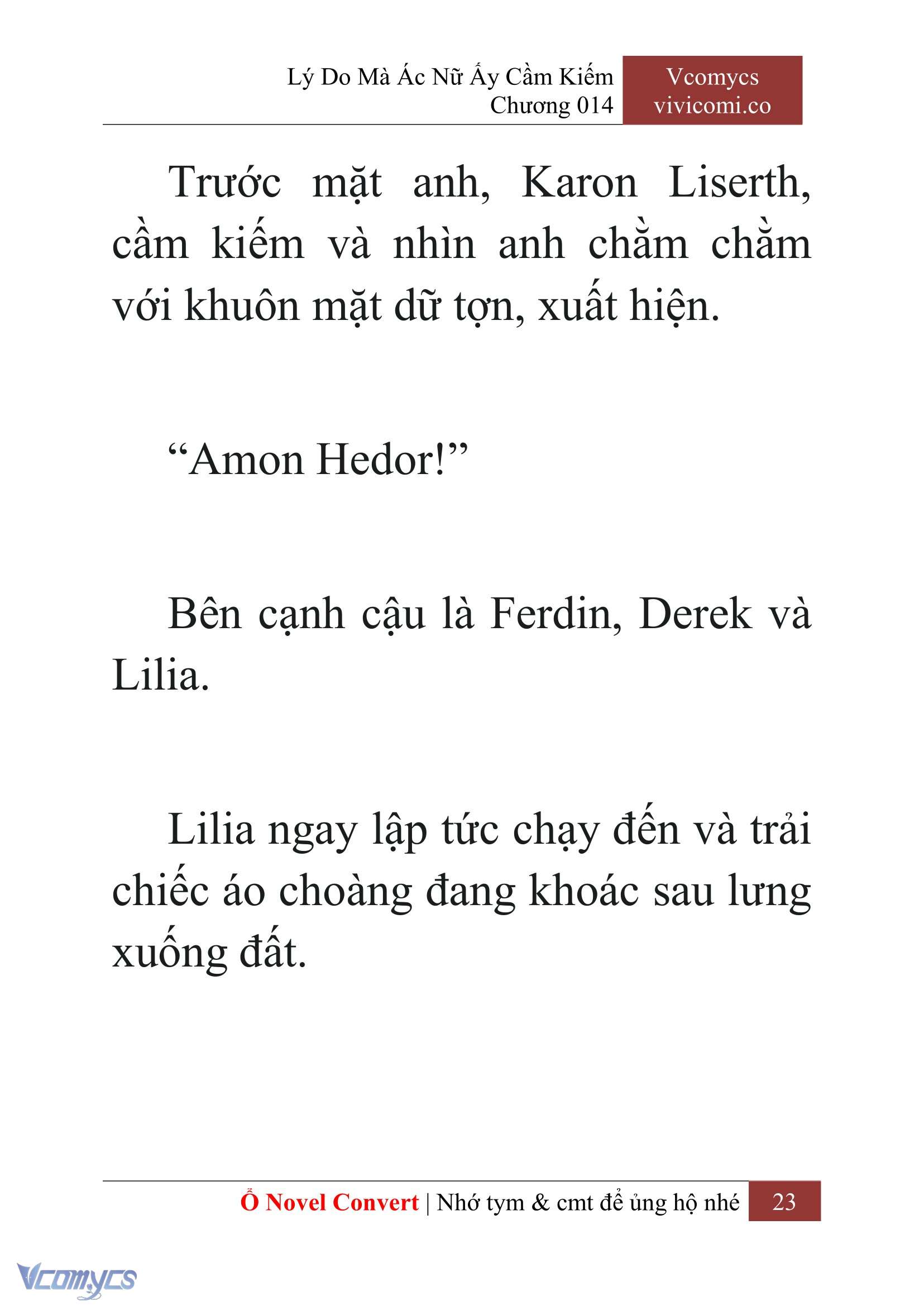 [Novel] Lý Do Mà Ác Nữ Ấy Cầm Kiếm Chap 14 - Next Chap 15