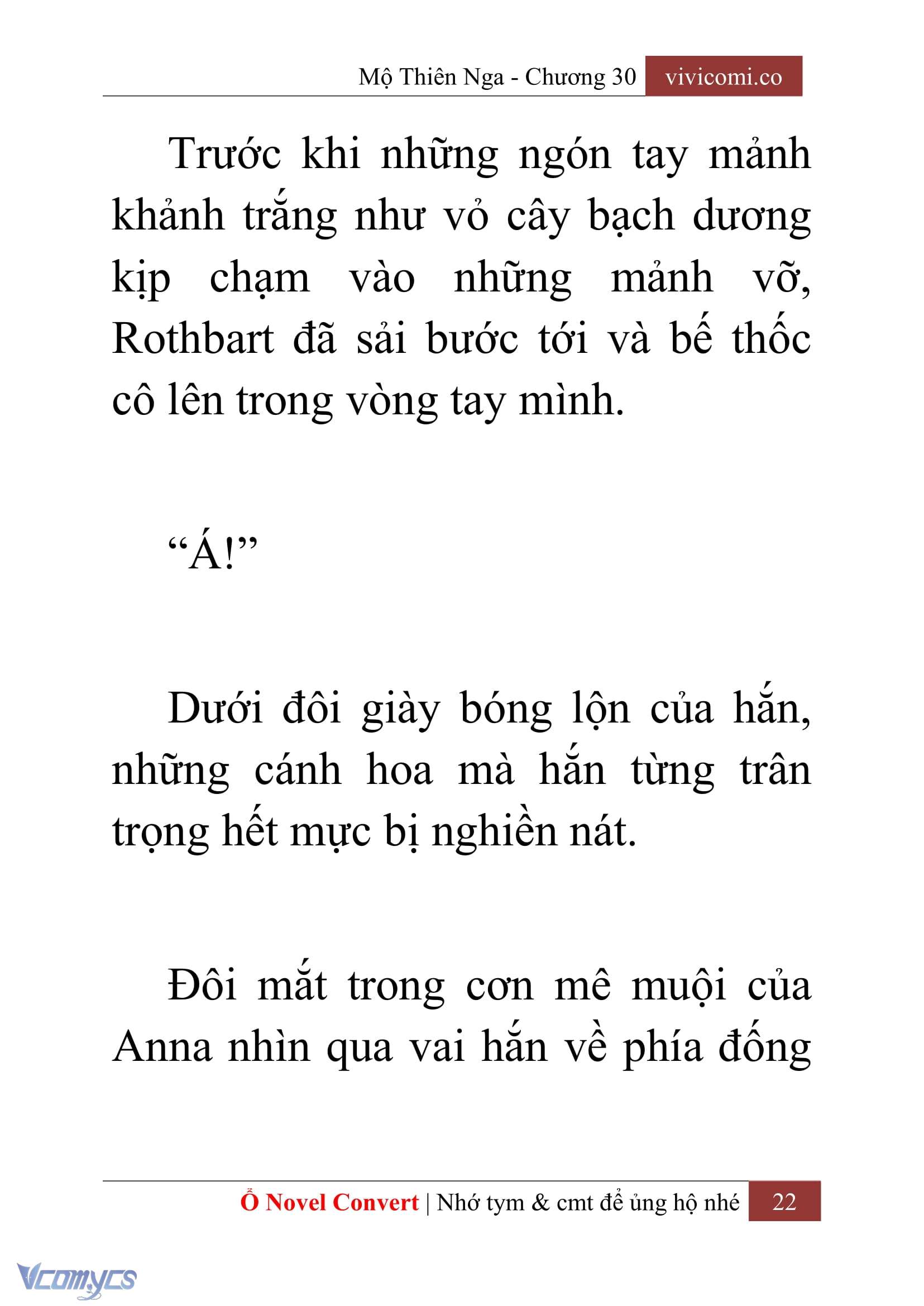 [Novel] Mộ Thiên Nga Chap 30 - Next Chap 31
