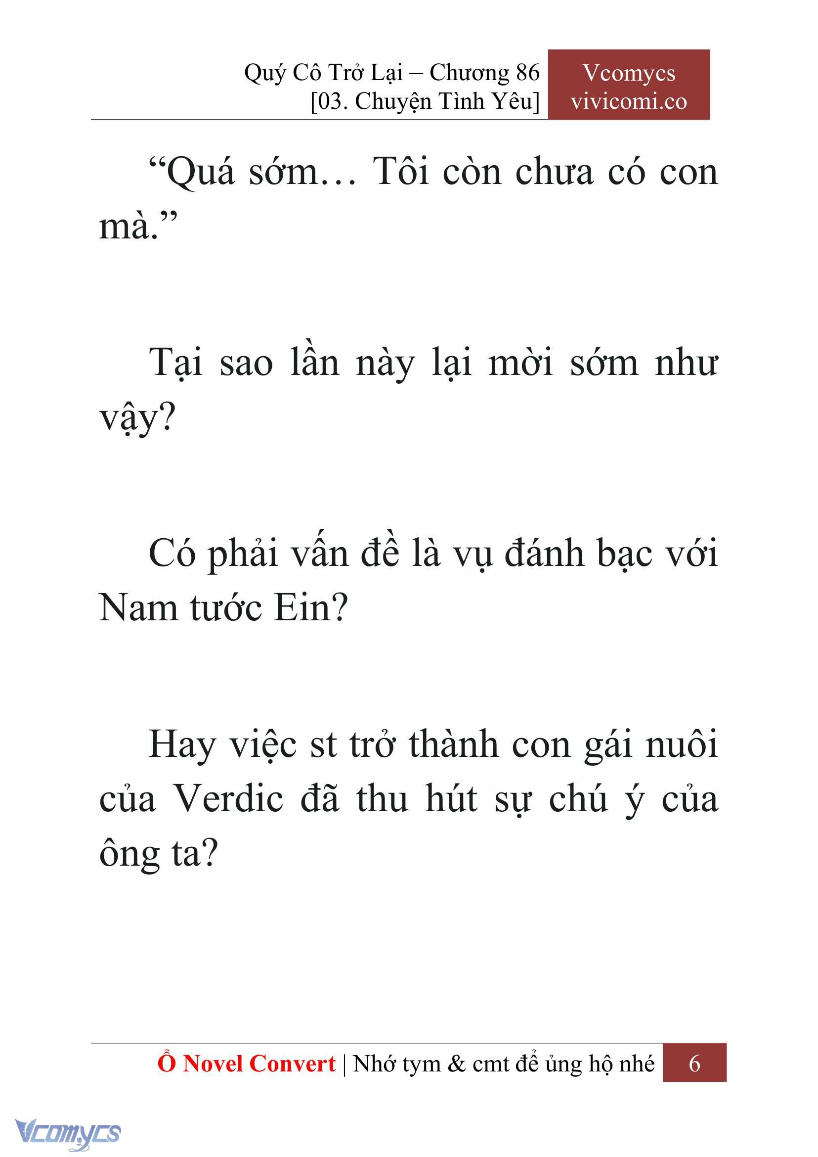 [Novel] Quý Cô Trở Lại Chap 86 - Trang 2