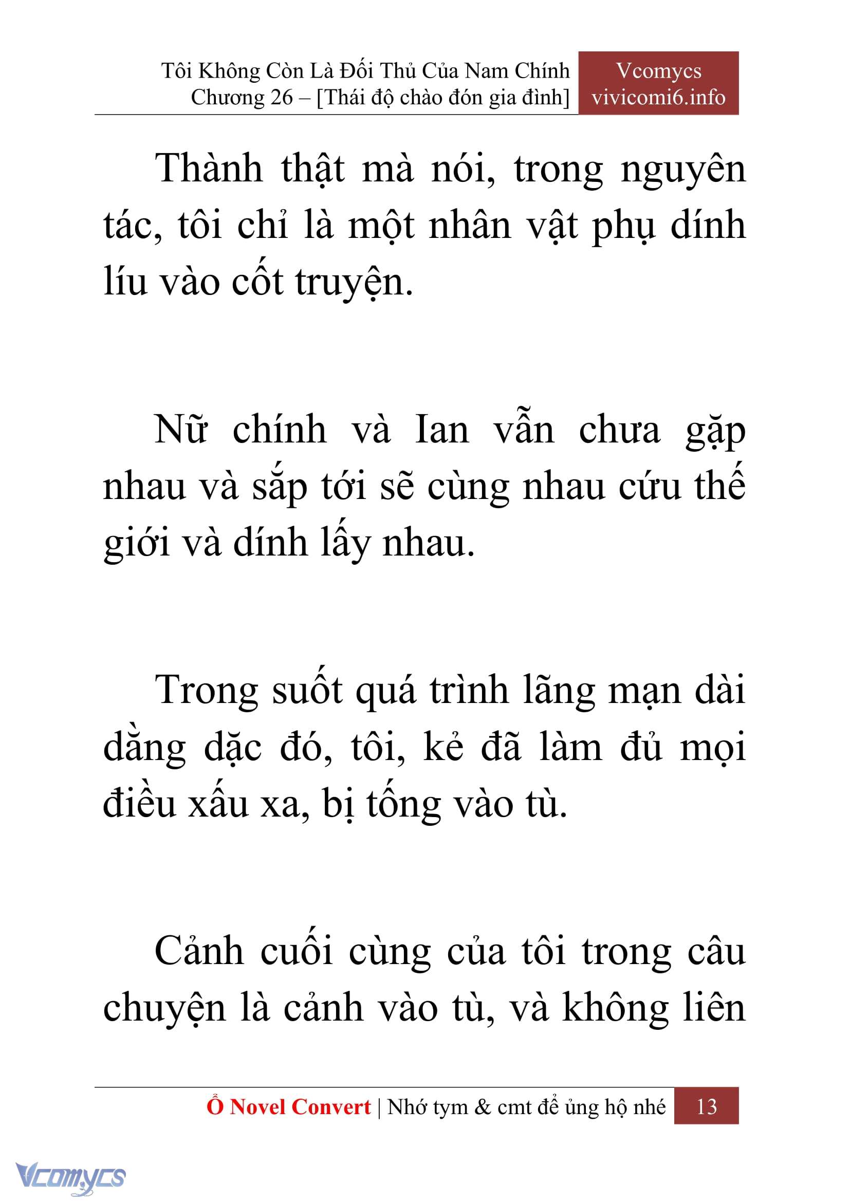 [Novel] Tôi Không Còn Là Đối Thủ Của Nam Chính Chap 26 - Trang 2
