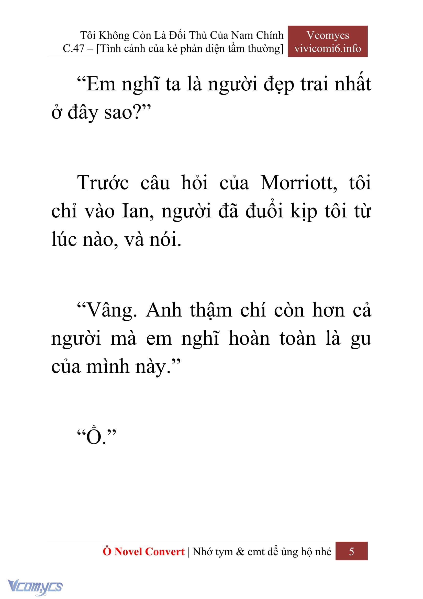 [Novel] Tôi Không Còn Là Đối Thủ Của Nam Chính Chap 47 - Trang 2