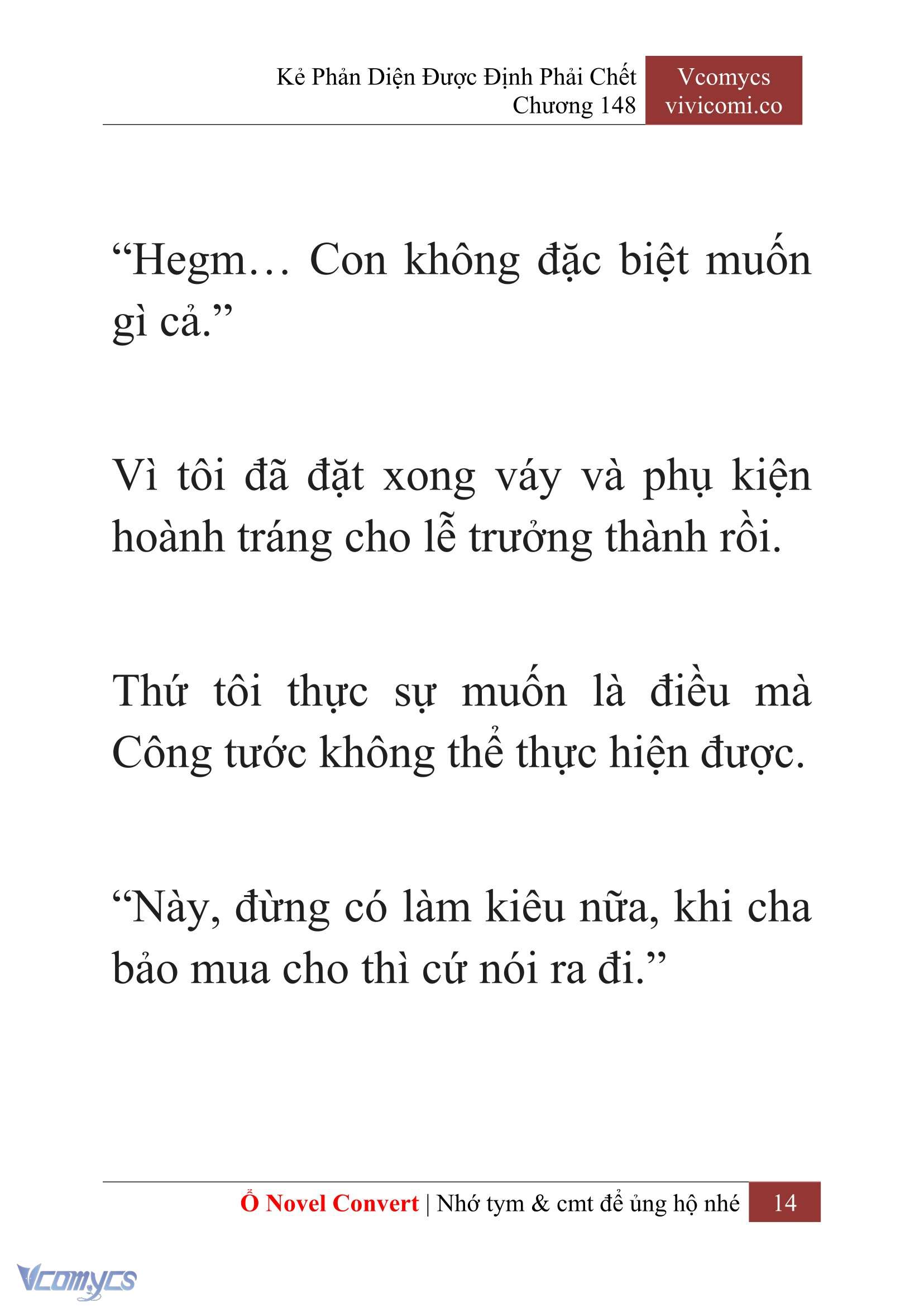 [Novel] Kẻ Phản Diện Được Định Phải Chết Chap 148 - Trang 2
