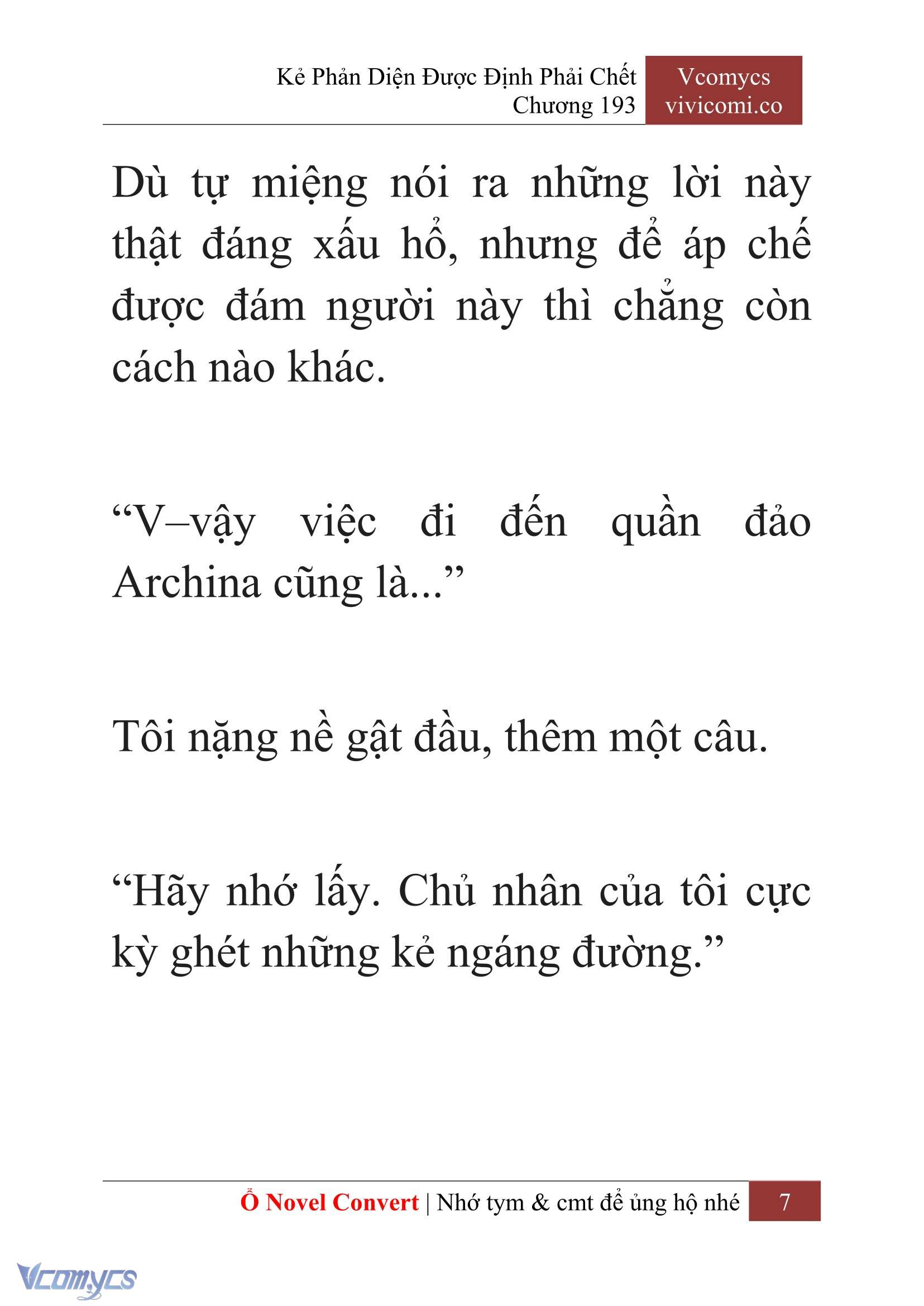 [Novel] Kẻ Phản Diện Được Định Phải Chết Chap 193 - Trang 2