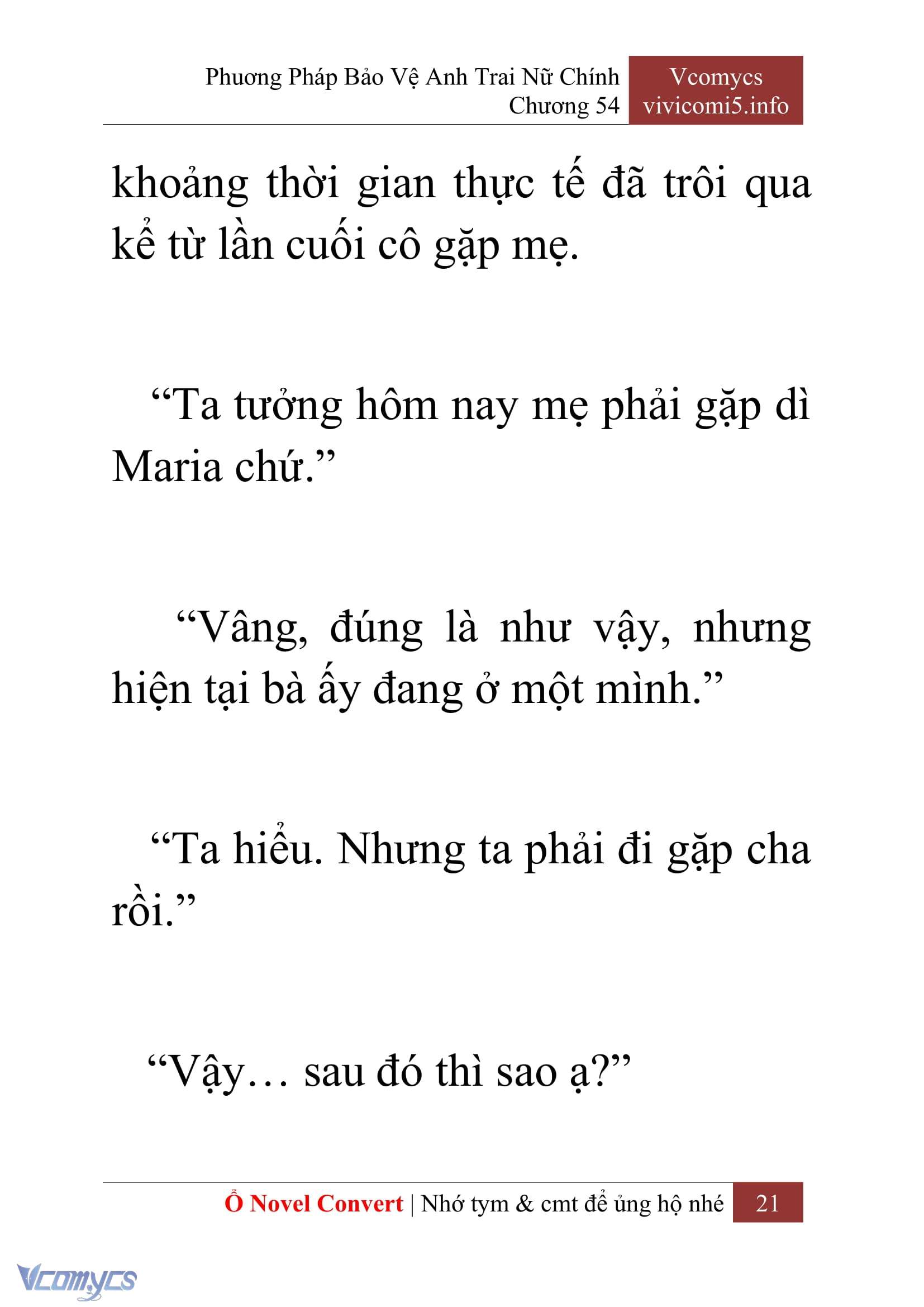 [Novel] Phương Pháp Bảo Vệ Anh Trai Nữ Chính Chap 54 - Trang 2