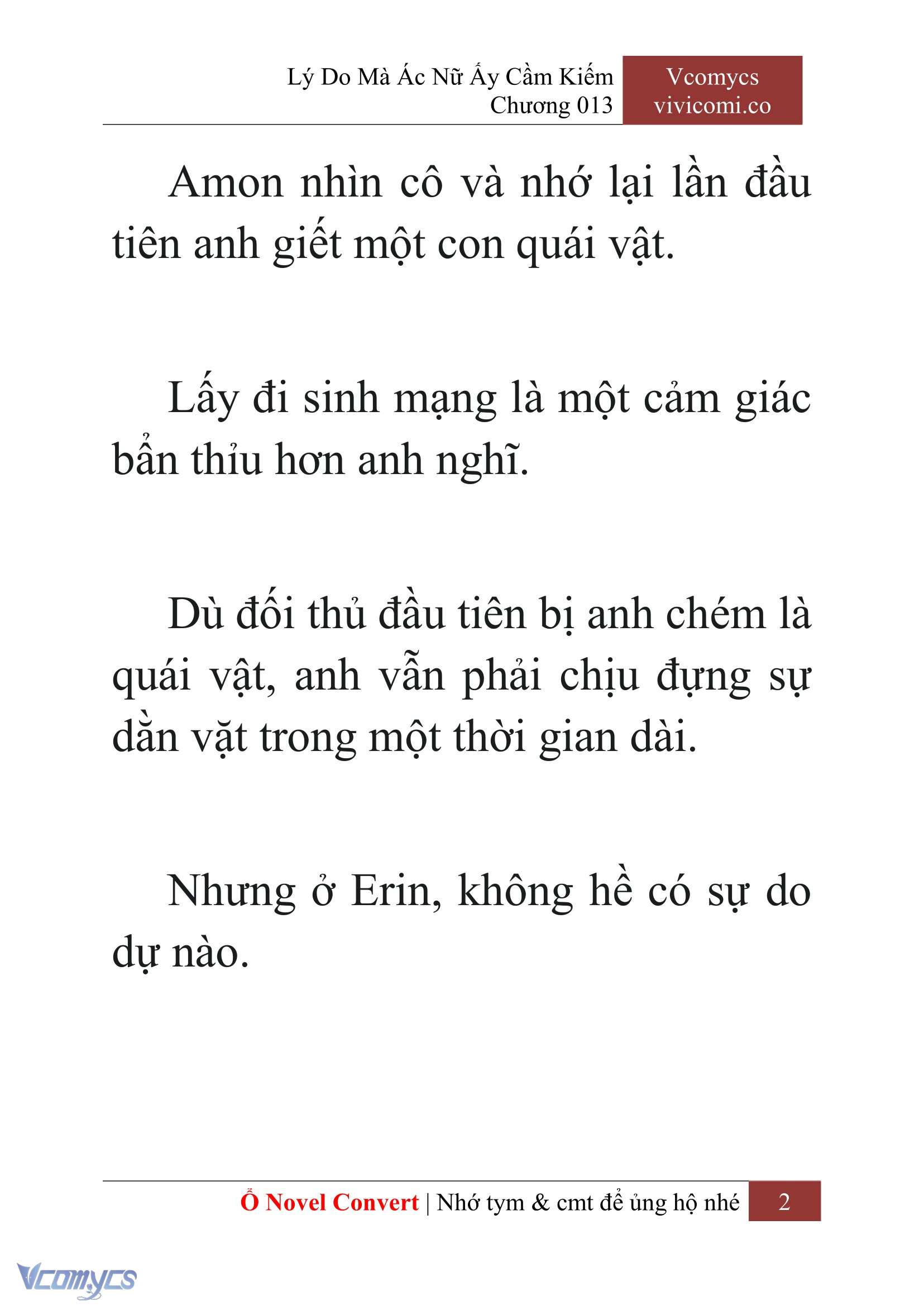 [Novel] Lý Do Mà Ác Nữ Ấy Cầm Kiếm Chap 13 - Next Chap 14