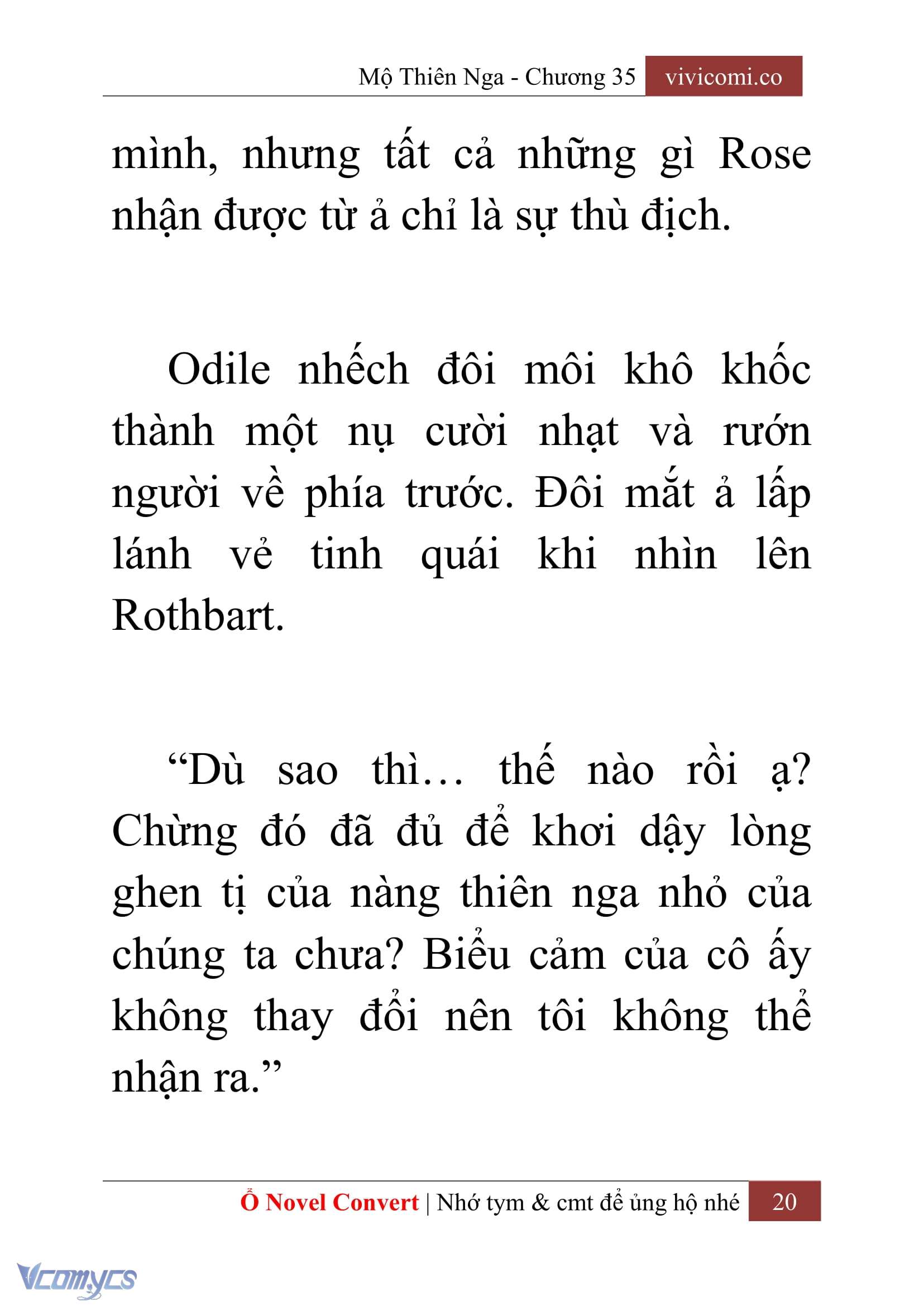 [Novel] Mộ Thiên Nga Chap 35 - Next Chap 36