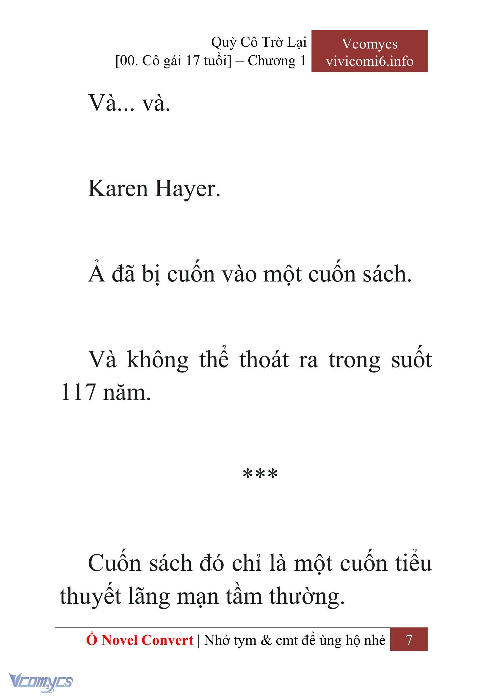 [Novel] Quý Cô Trở Lại Chap 1 - Trang 2