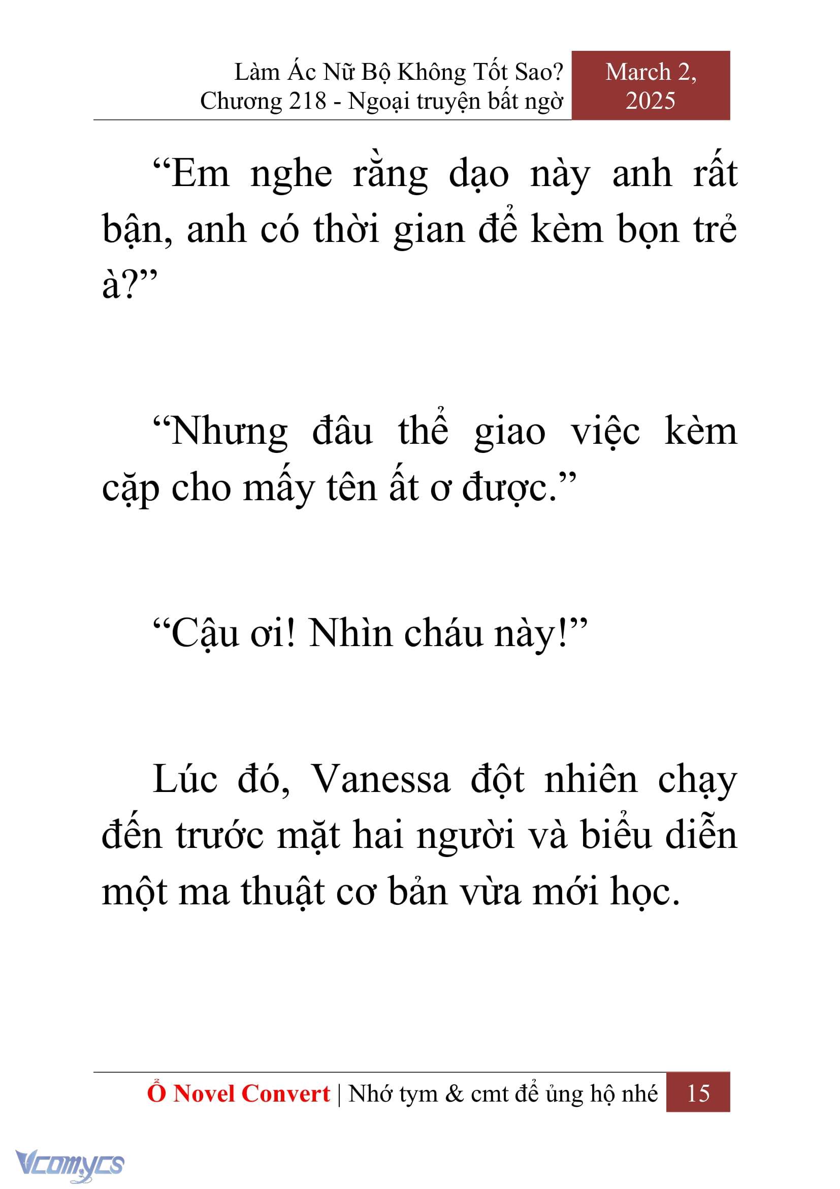 [Novel] Làm Ác Nữ Bộ Không Tốt Sao? Chap 218 - Trang 2