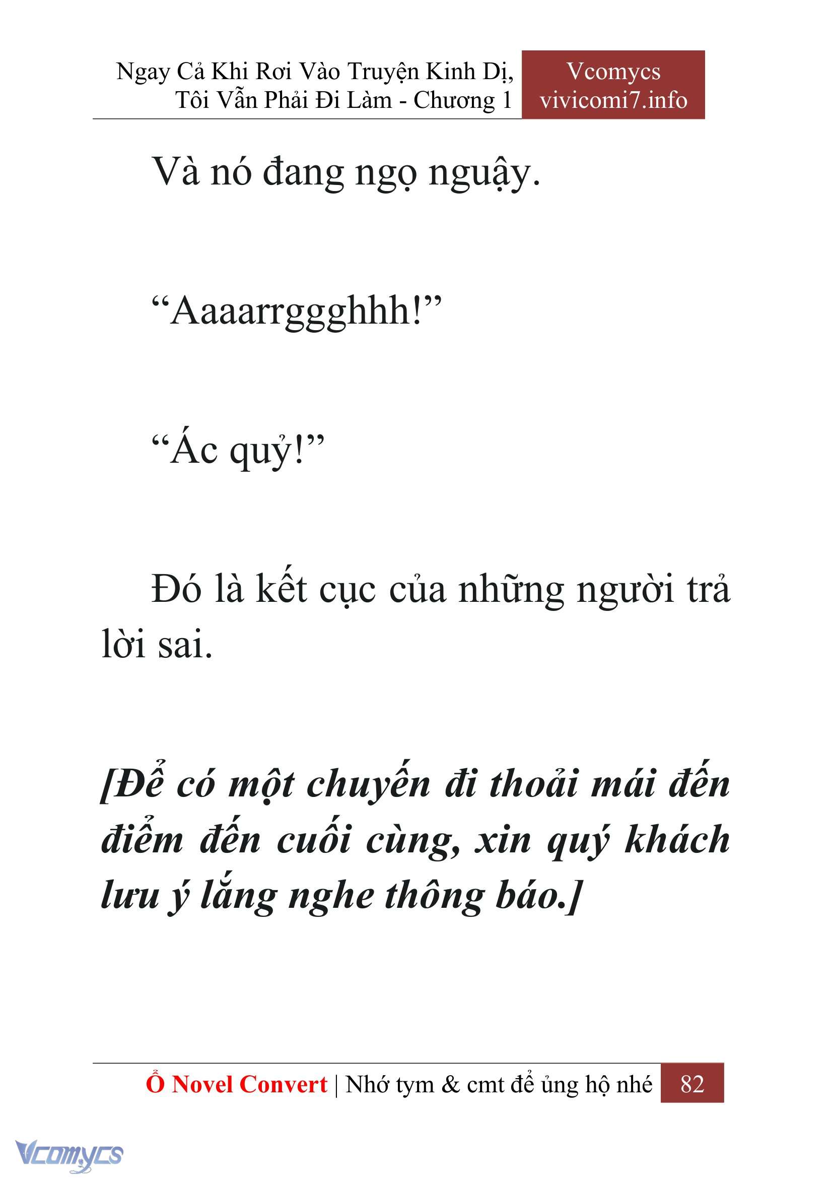 [Novel] Ngay Cả Khi Rơi Vào Truyện Kinh Dị, Tôi Vẫn Phải Đi Làm Chap 1 - Trang 2