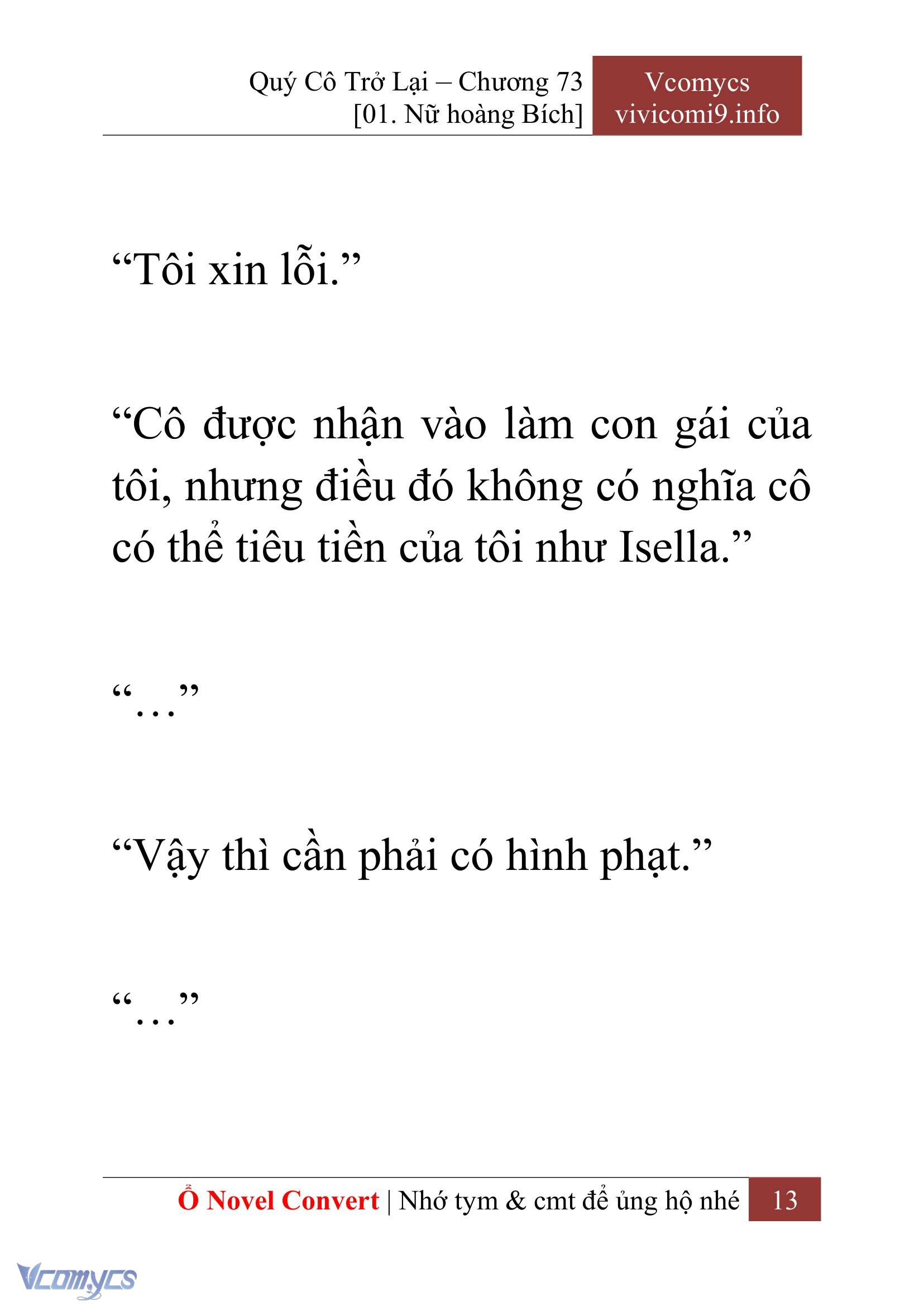 [Novel] Quý Cô Trở Lại Chap 73 - Trang 2