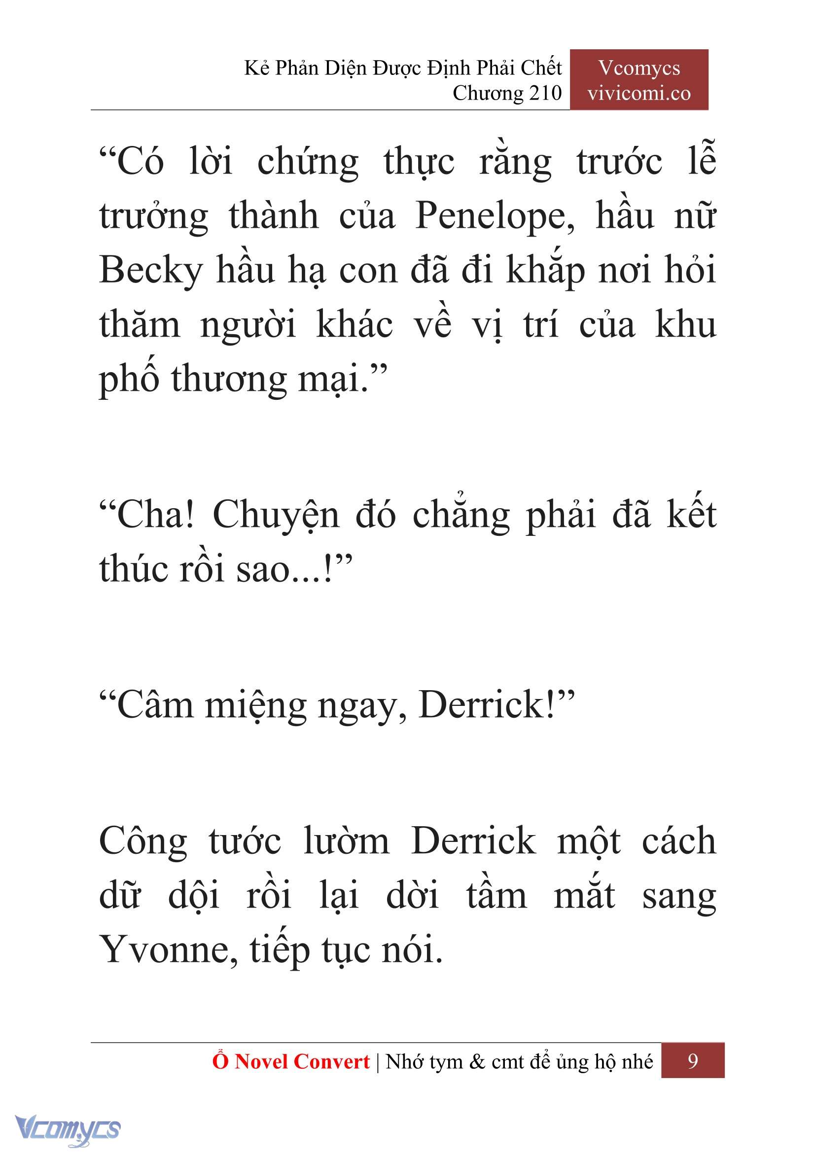 [Novel] Kẻ Phản Diện Được Định Phải Chết Chap 210 - Trang 2