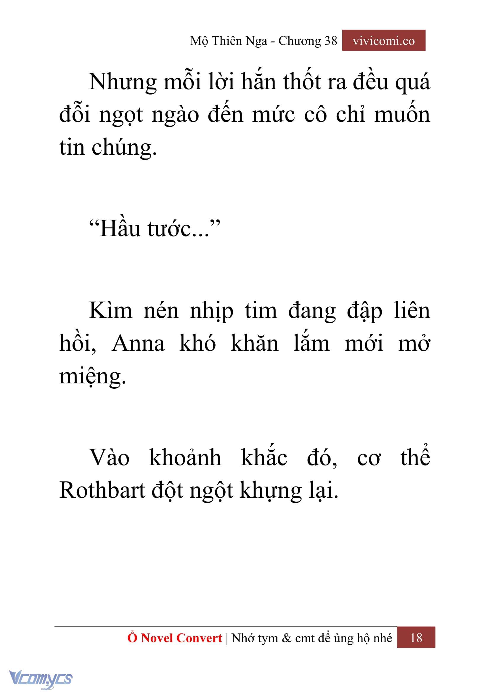 [Novel] Mộ Thiên Nga Chap 38 - Next Chap 39