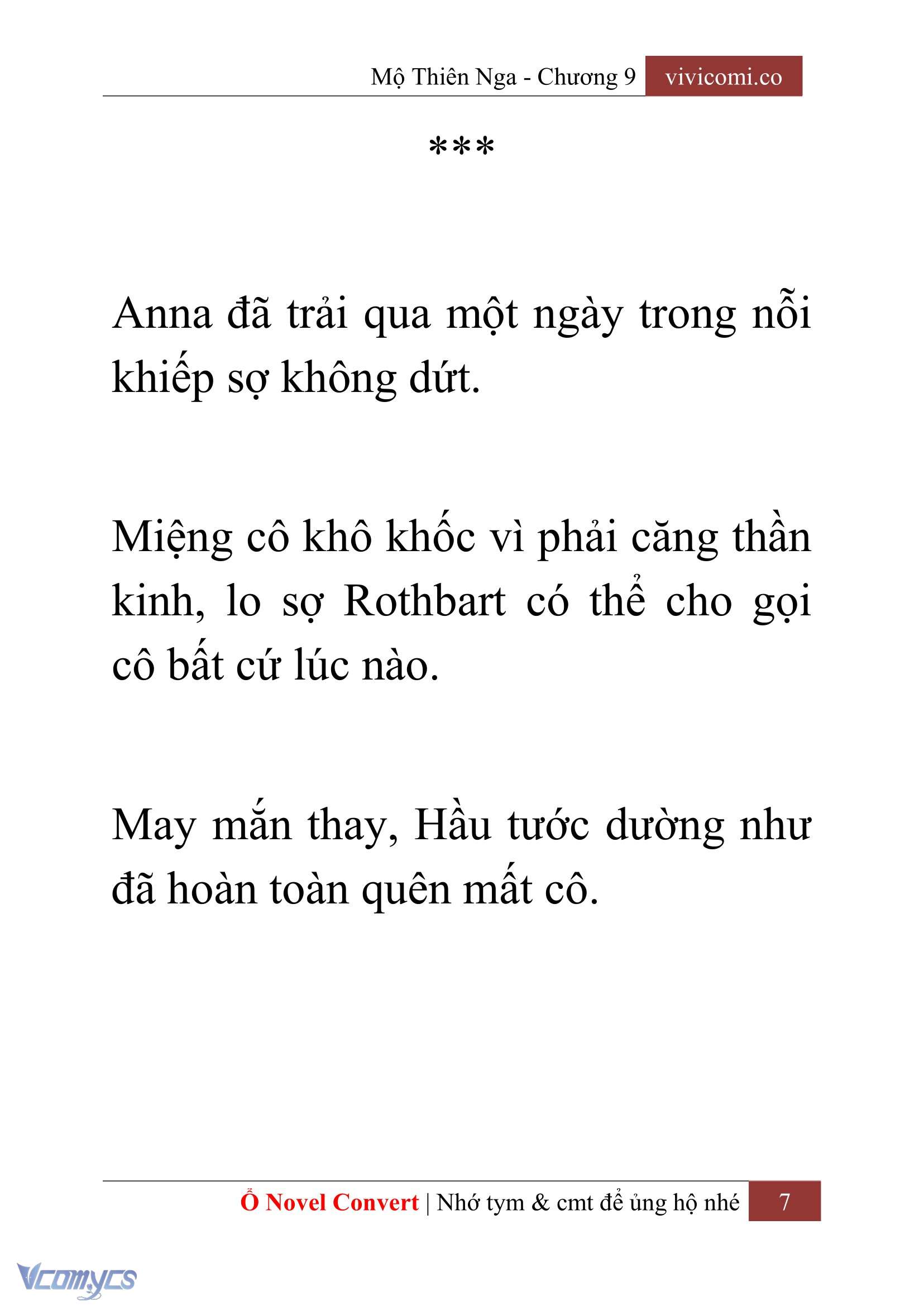 [Novel] Mộ Thiên Nga Chap 9 - Trang 2