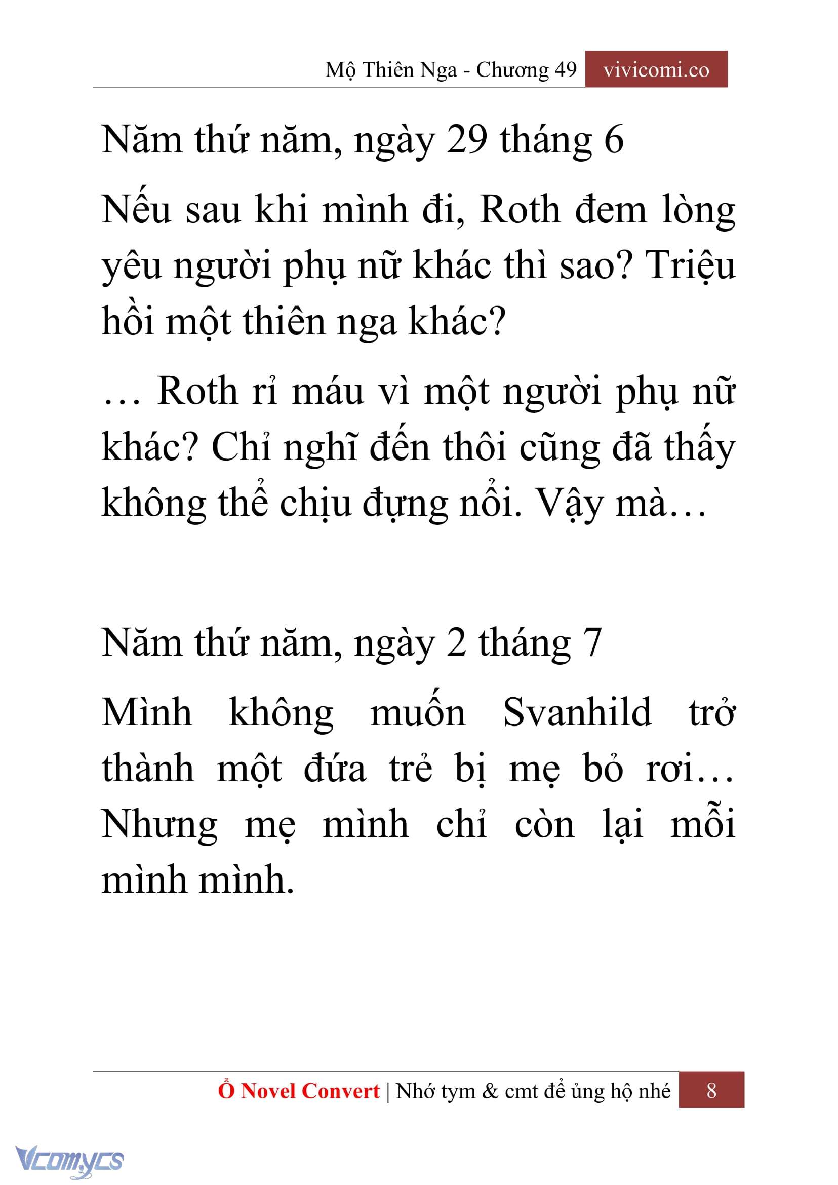 [Novel] Mộ Thiên Nga Chap 49 - Trang 2
