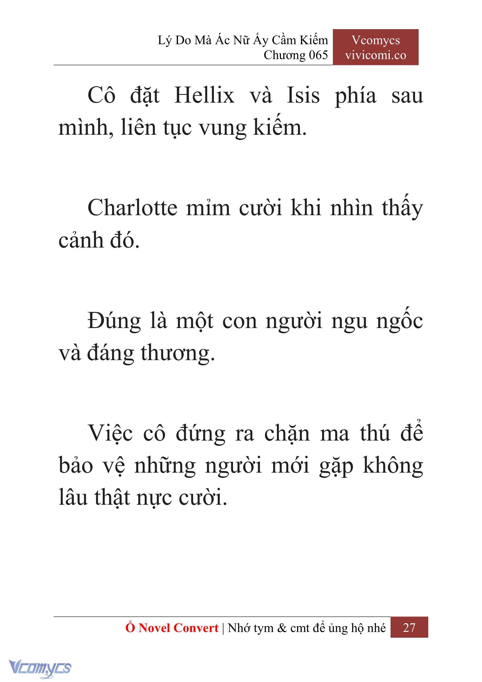 [Novel] Lý Do Mà Ác Nữ Ấy Cầm Kiếm Chap 65 - Next Chap 66