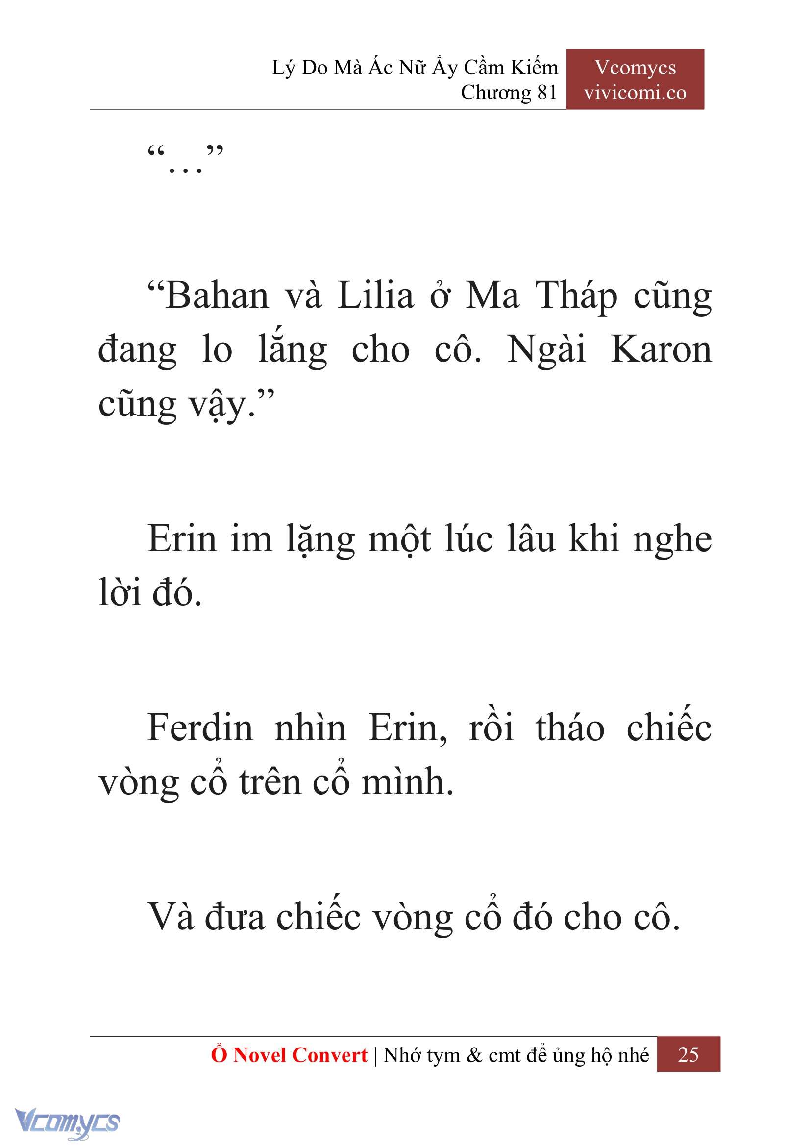 [Novel] Lý Do Mà Ác Nữ Ấy Cầm Kiếm Chap 81 - Next Chap 82