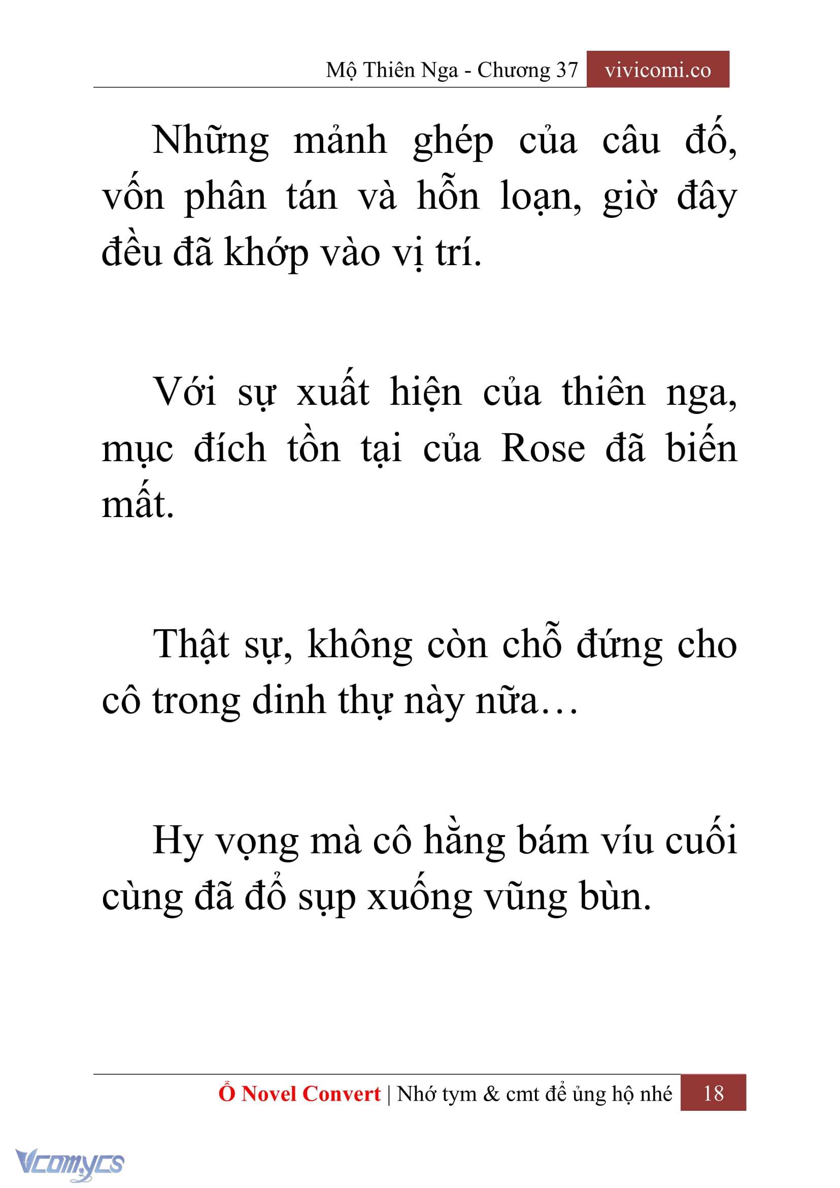 [Novel] Mộ Thiên Nga Chap 37 - Next Chap 38