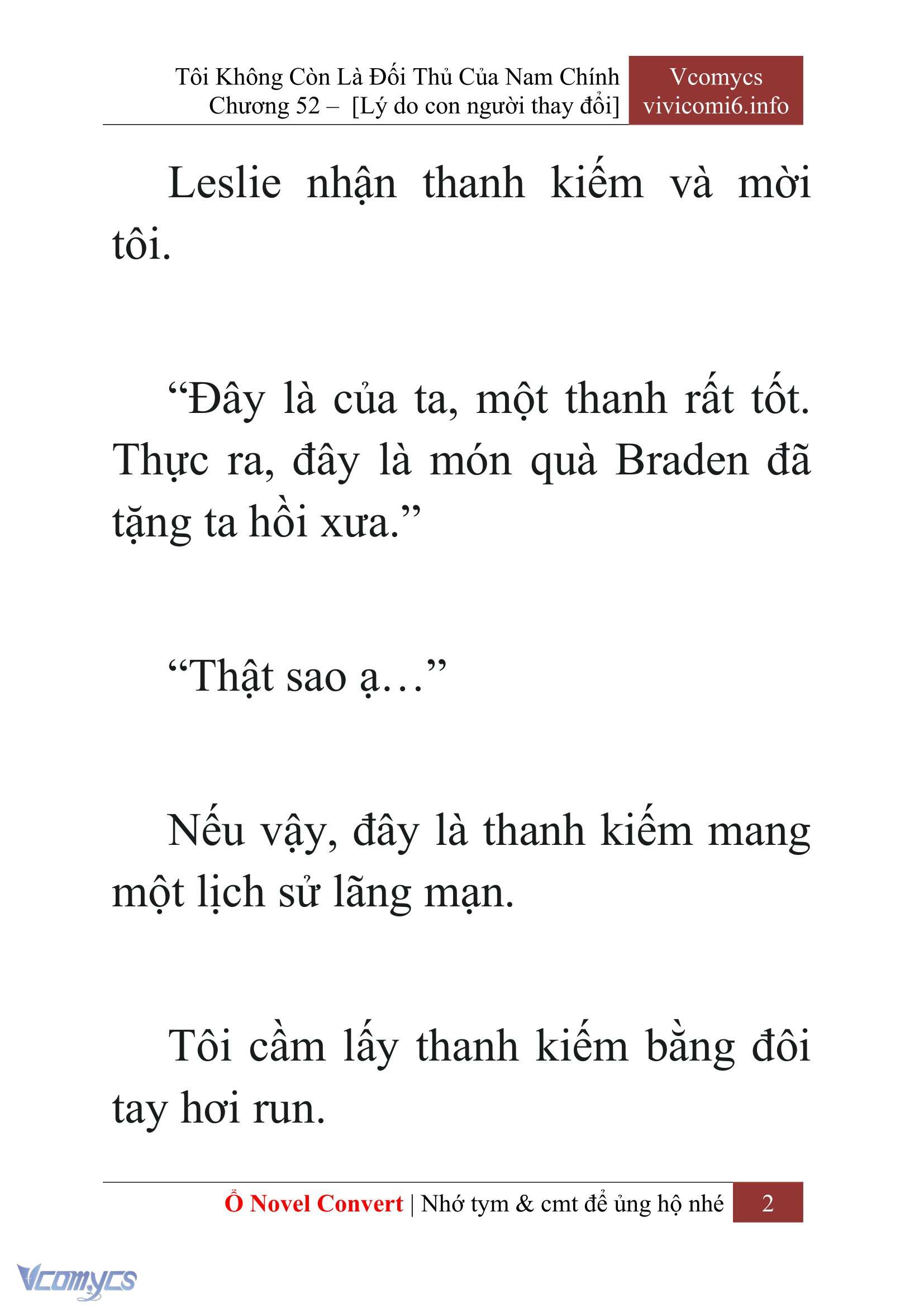 [Novel] Tôi Không Còn Là Đối Thủ Của Nam Chính Chap 52 - Trang 2