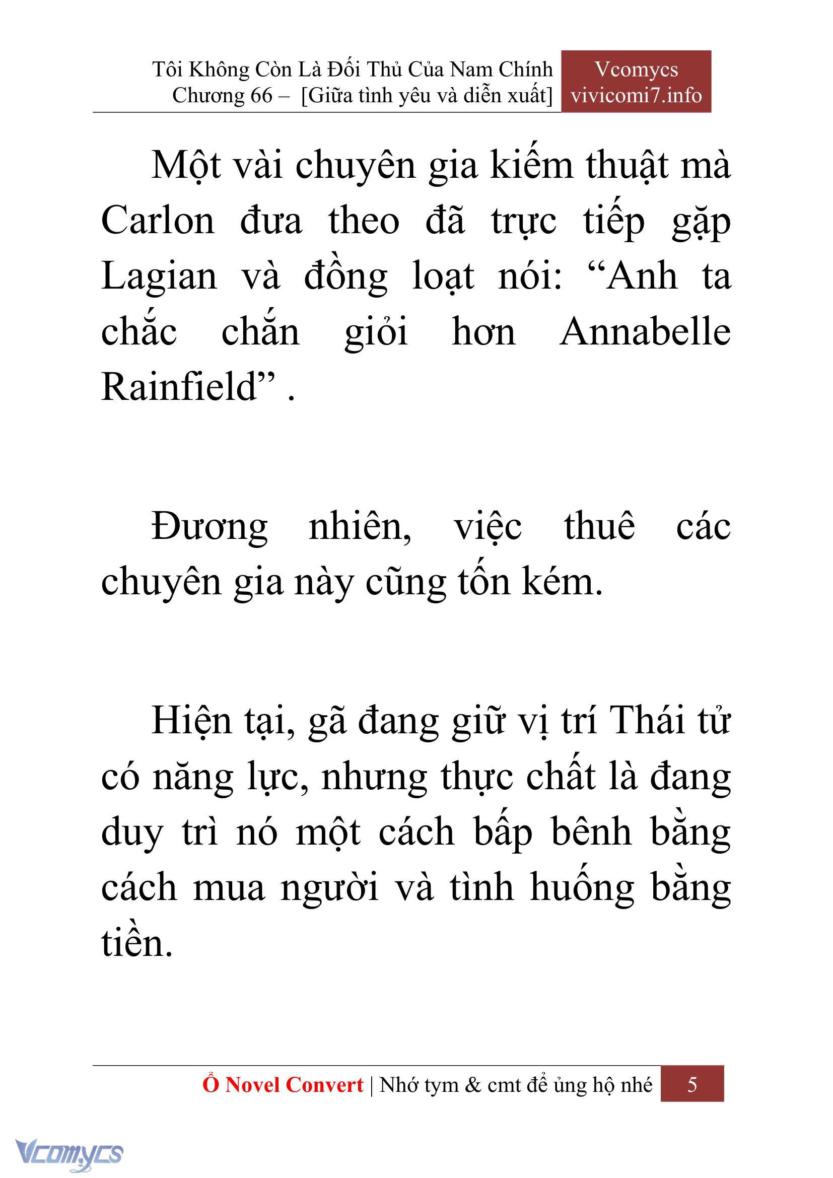 [Novel] Tôi Không Còn Là Đối Thủ Của Nam Chính Chap 66 - Trang 2