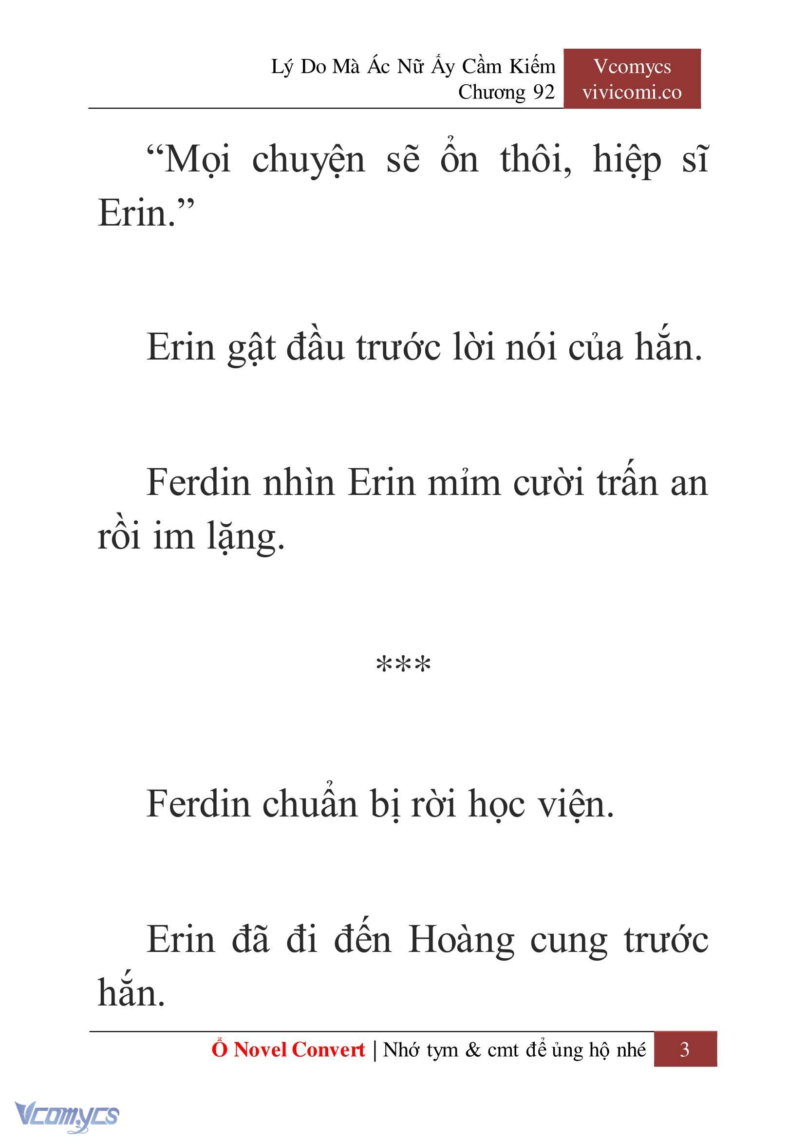 [Novel] Lý Do Mà Ác Nữ Ấy Cầm Kiếm Chap 92 - Next Chap 93